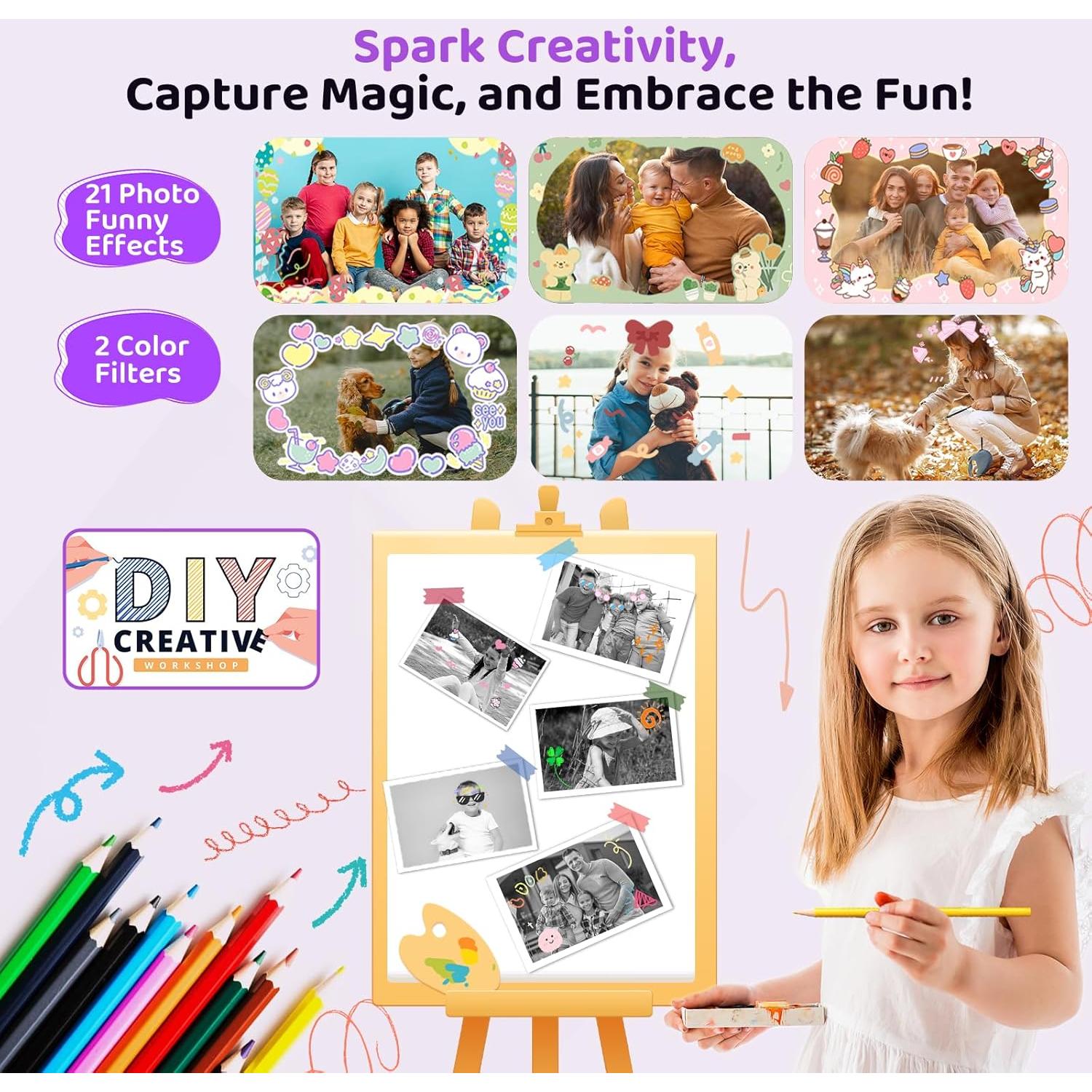 Cámara Instantánea para Niños Orantronx FBA-Instant 48MP 1080P