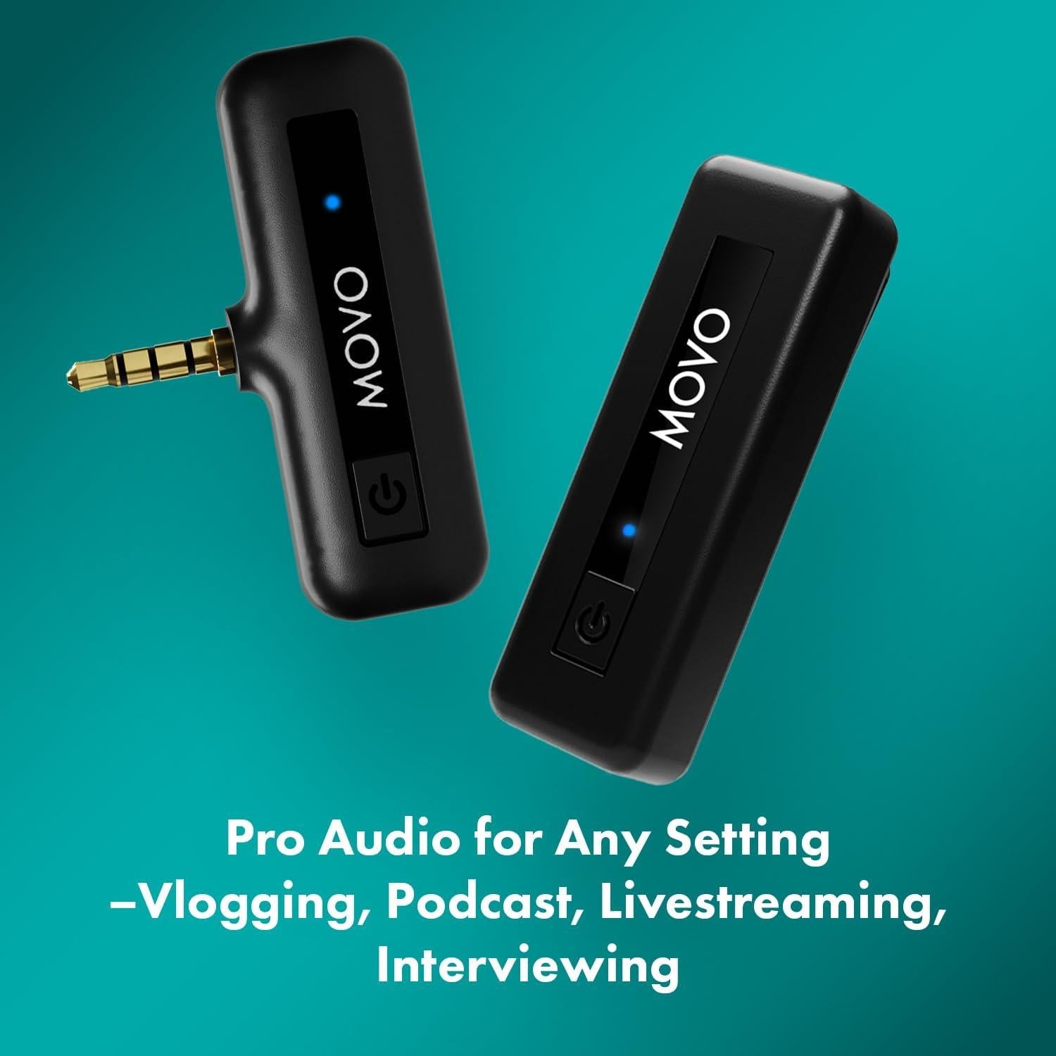 Micrófono Lavalier Inalámbrico Movo Wireless Mini 50m