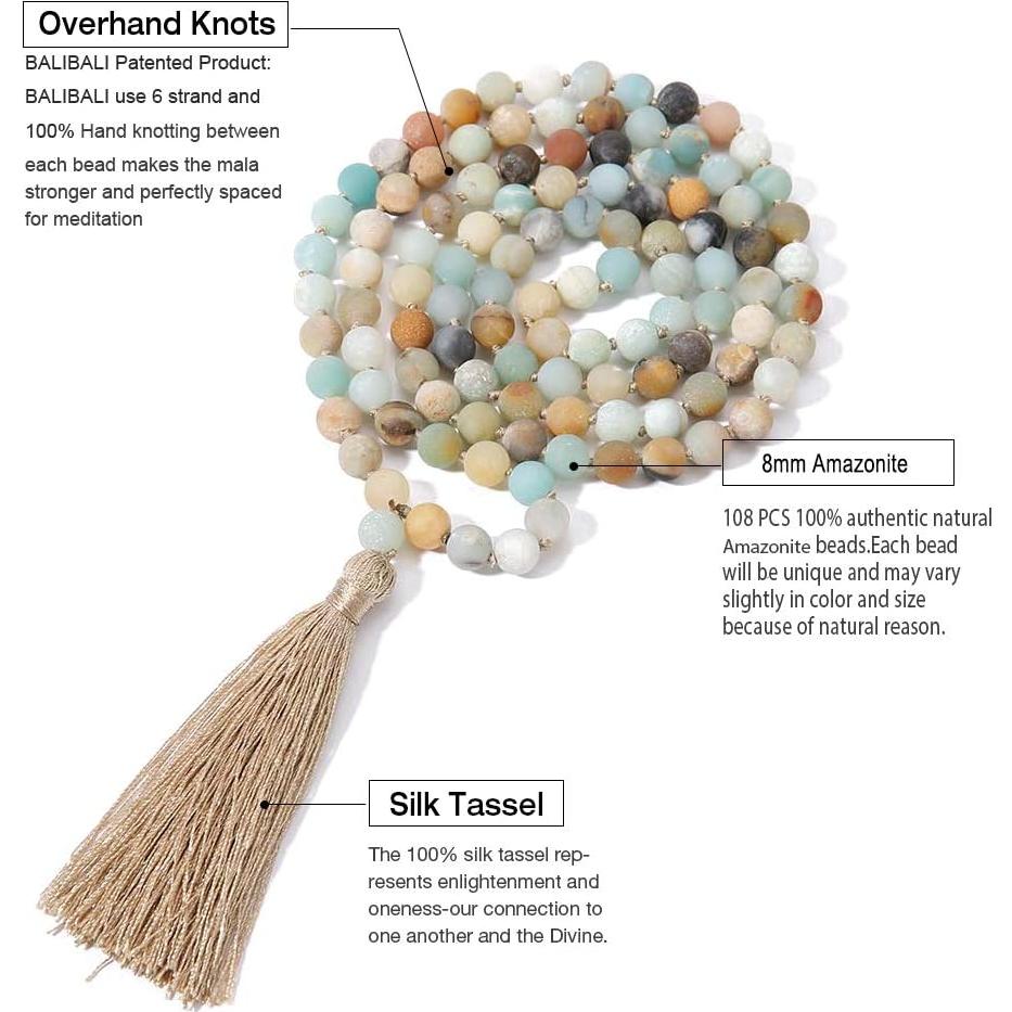 Collar Mala de Perlas Naturales 50cm BALIBALI - Chakra Yoga