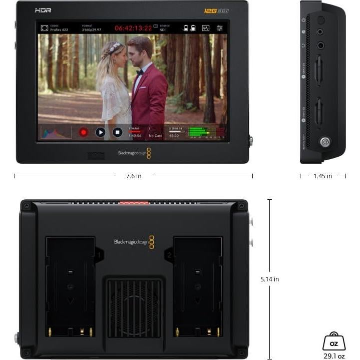 Monitor de Grabación HDR 7" Blackmagic Design Video Assist 12G
