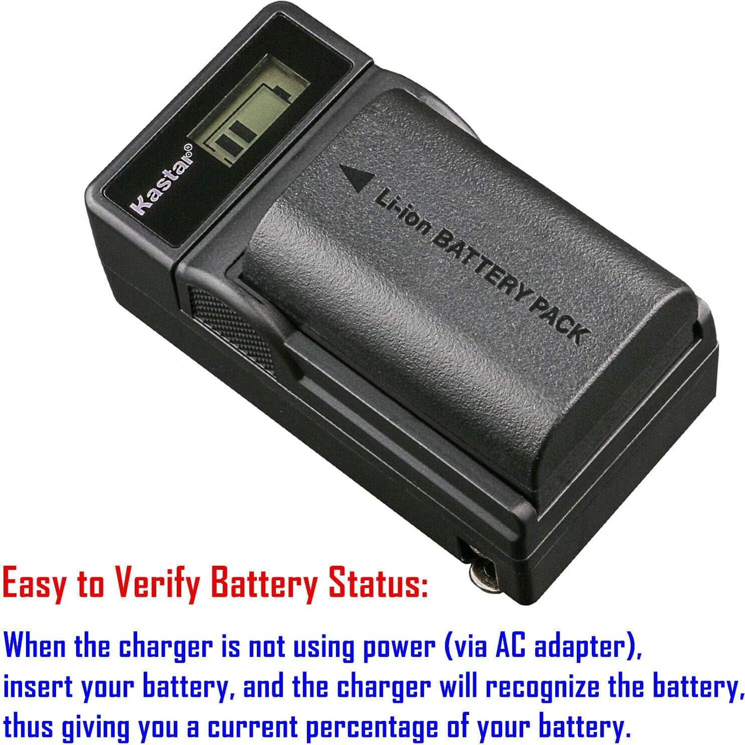 Kastar 4 Baterías LP-E6 y Cargador AC LCD para Canon