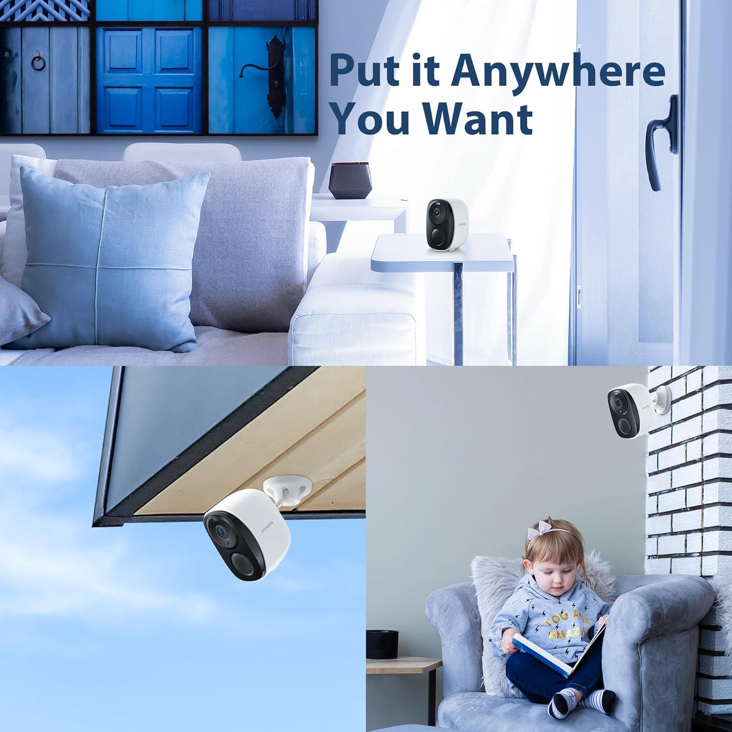 Cámara de Seguridad Inalámbrica Zmodo 1080p IP65 Batería