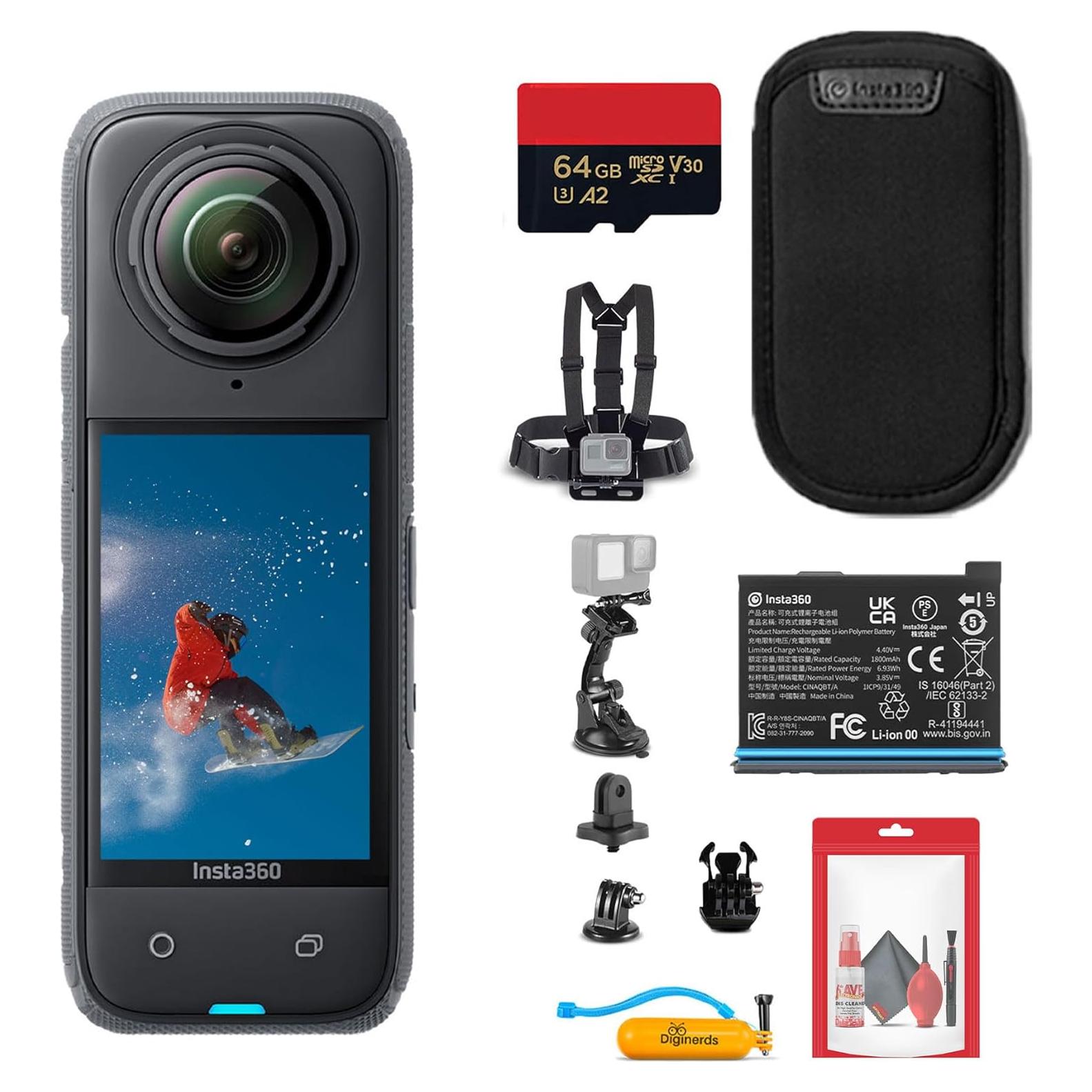 Cámara de Acción 360 Insta360 X4 Impermeable 8K 48MP