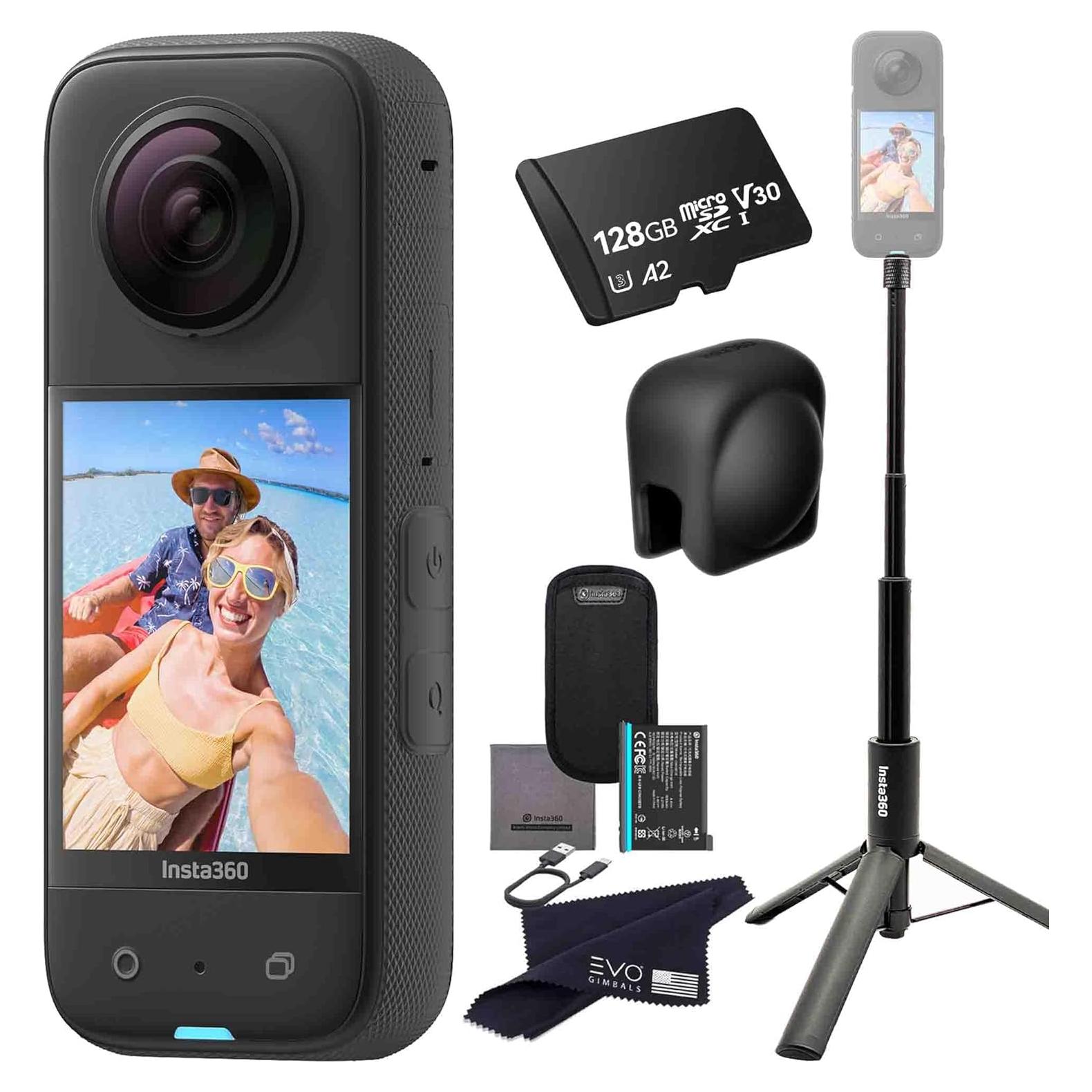 Cámara de acción 360 Insta360 X3 48MP 5.7K HDR con 128GB