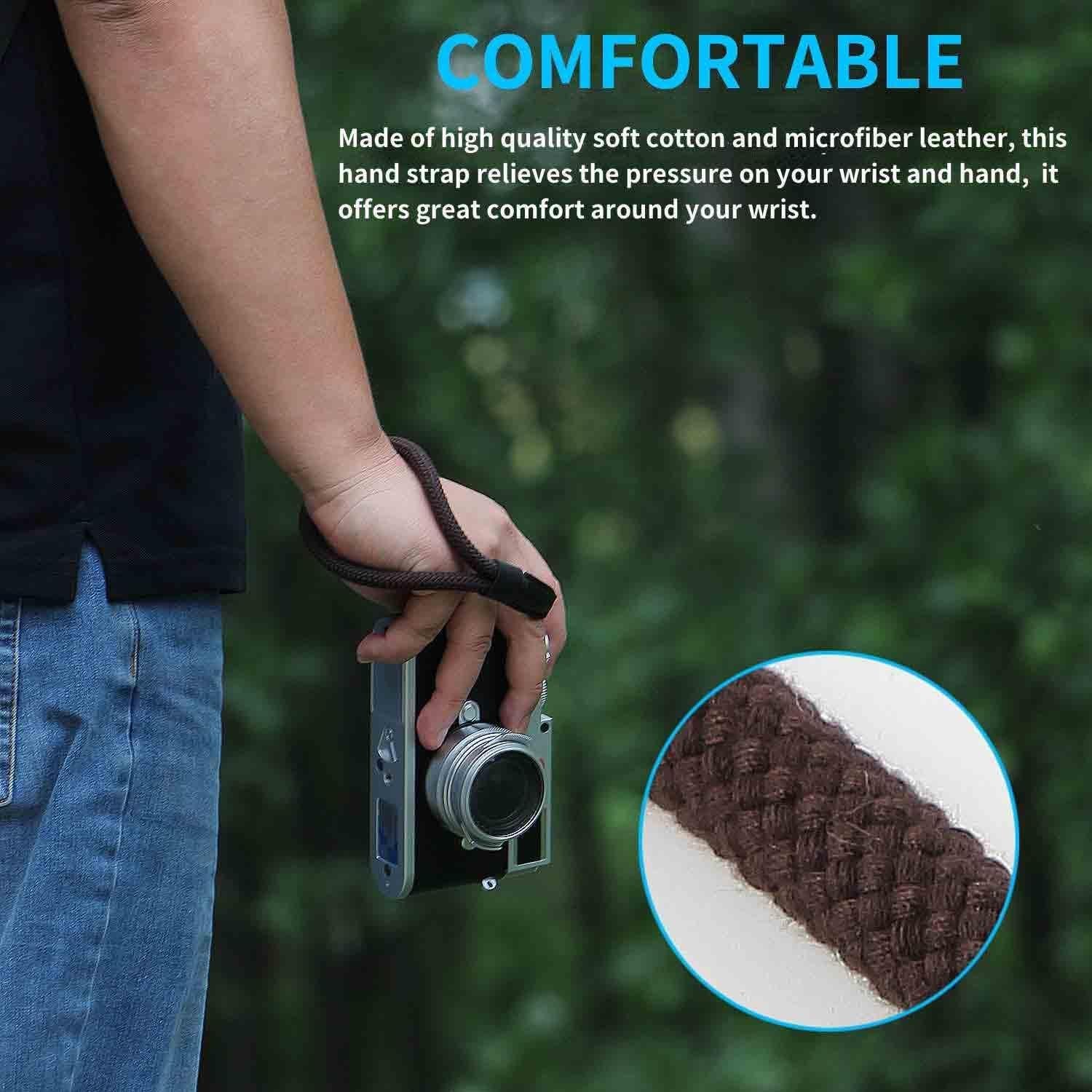 Correa de Muñeca para Cámara Keabroir CHS-M005UNICOF Algodón Café