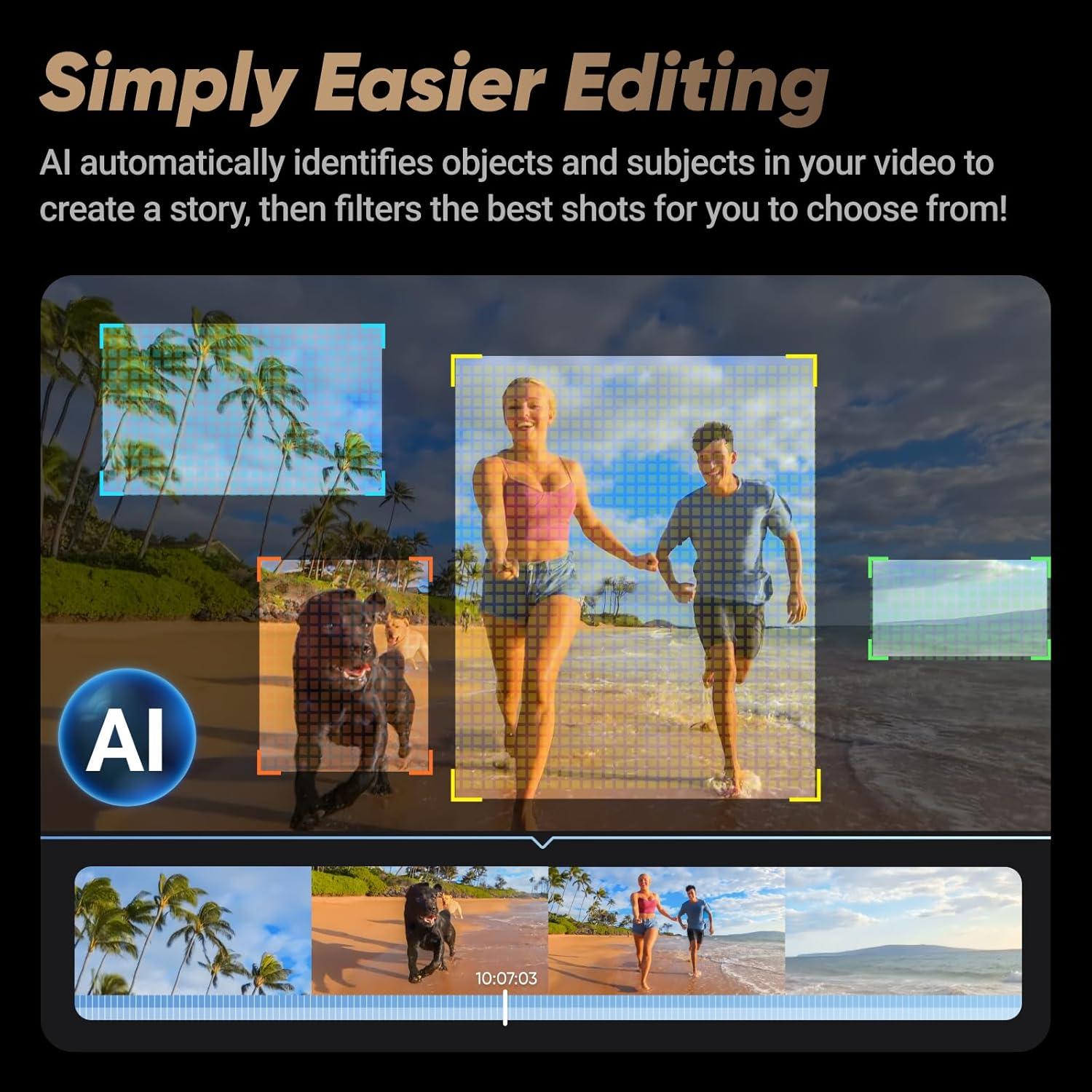 X4 Peter McKinnon - Waterproof 8K 360 Action Camera, 4K Wide-Angle Video, Invisible Selfie Stick Effect, Removable Lens Guards, 135 Min Battery Life, AI Editing, Stabilization