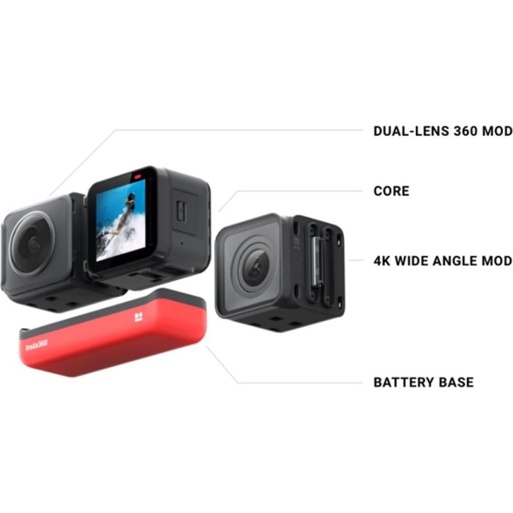 Cámara de acción Insta360 ONE RS Twin 4K 60fps a prueba de agua