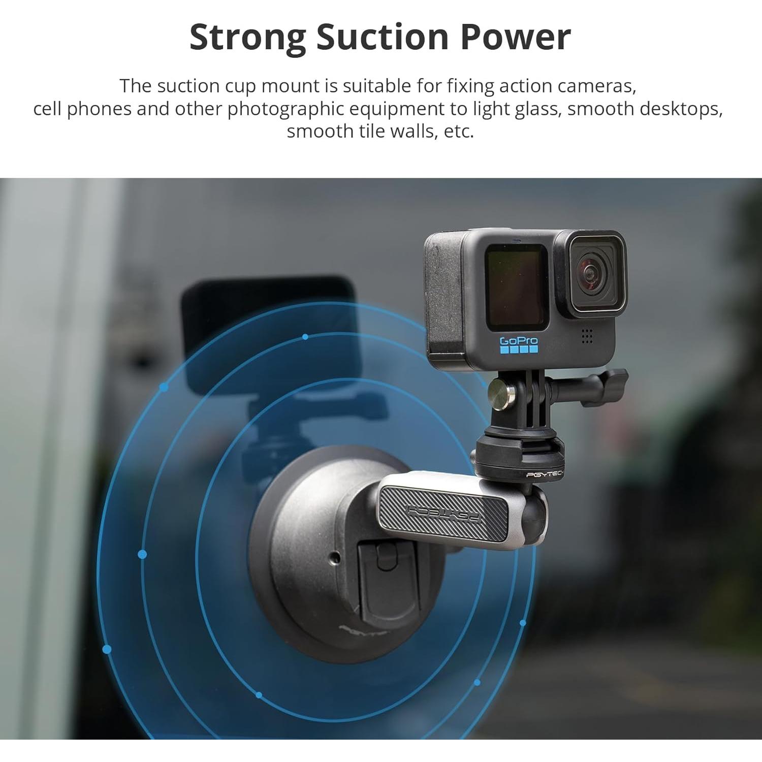 PGYTECH CapLock Soporte de Succión + Bolsa de Cámara 7L-9L