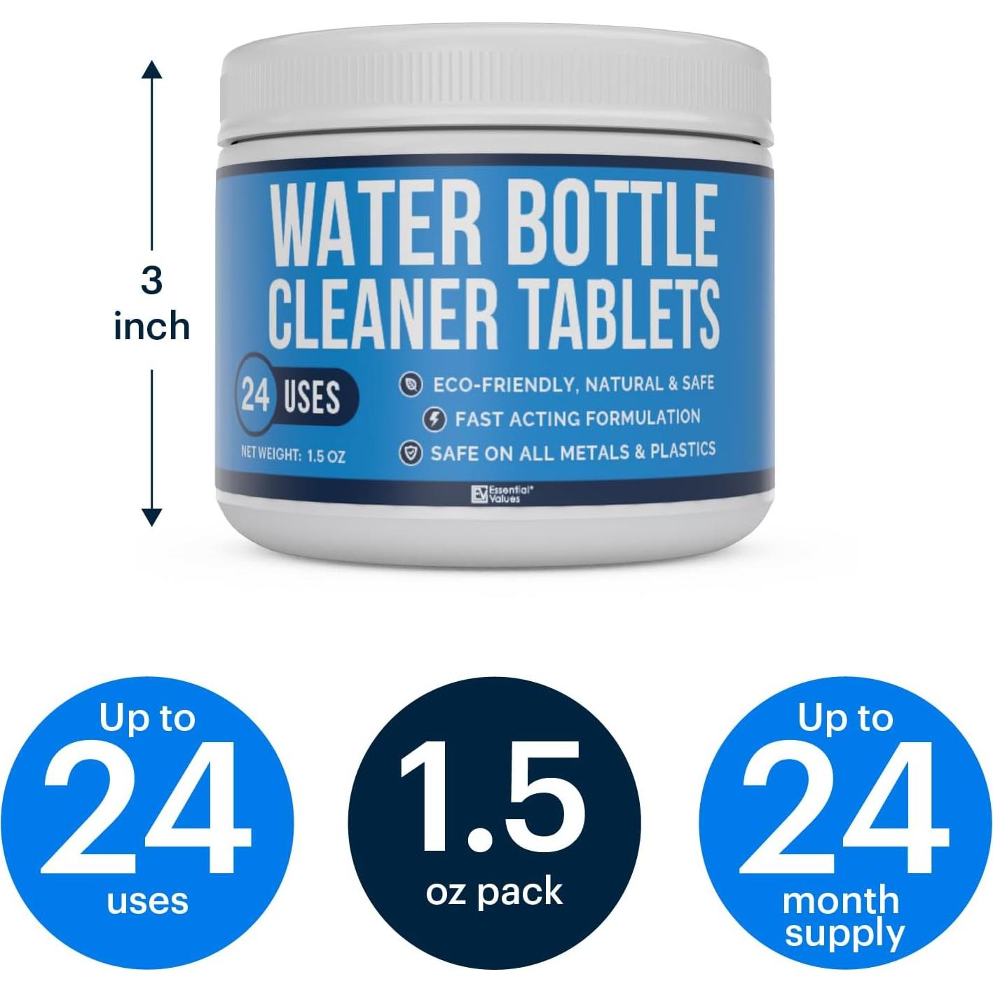 Limpiador de Botellas Essential Values - 24 Tabletas Biodegradables