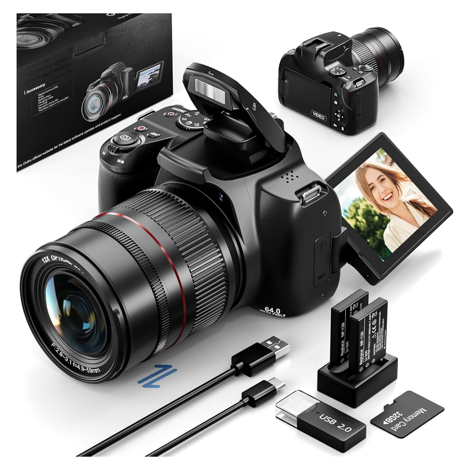 Cámara Digital Monitech G700 64MP 12x Zoom Óptico 4K