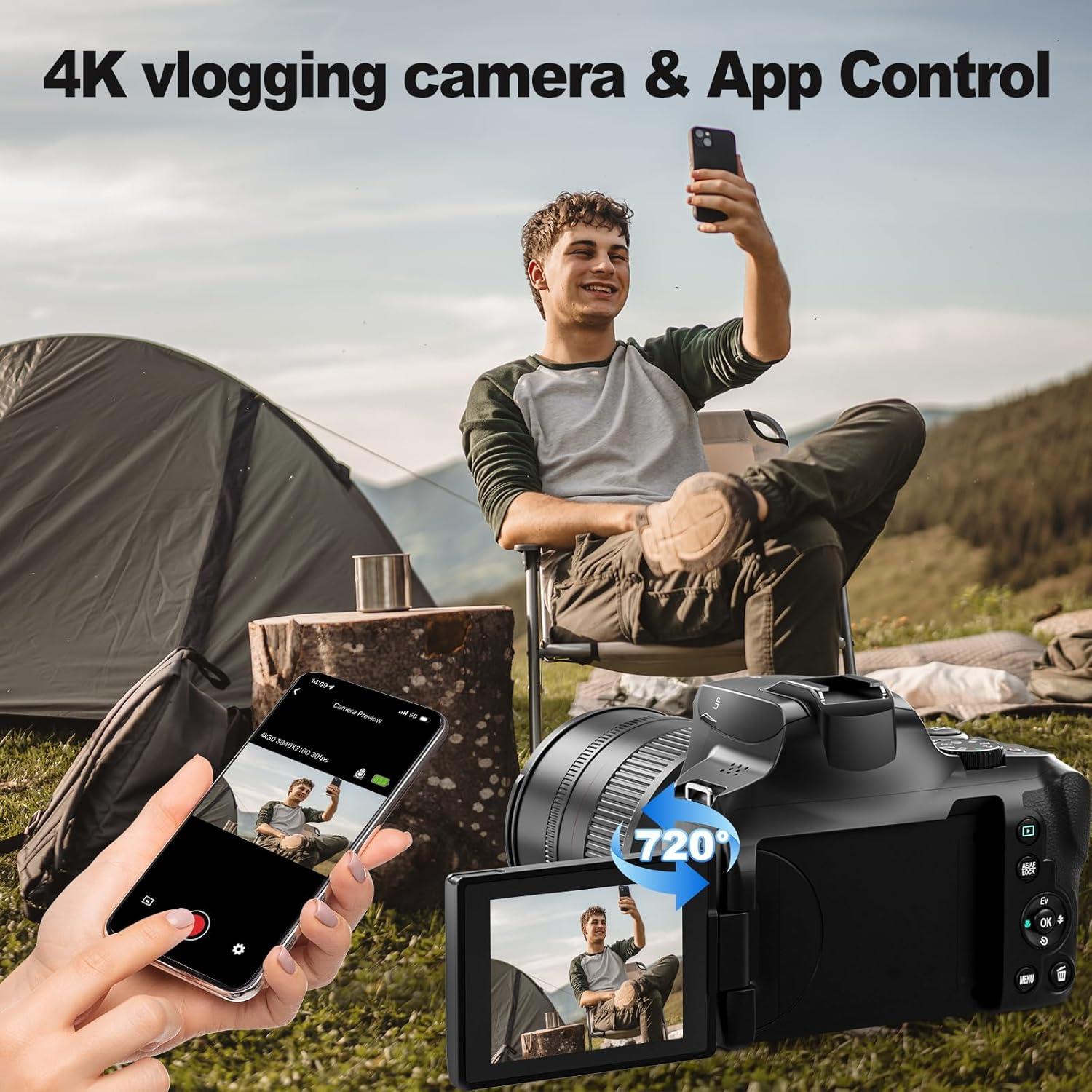 Cámara Digital Monitech G700 64MP 12x Zoom Óptico 4K