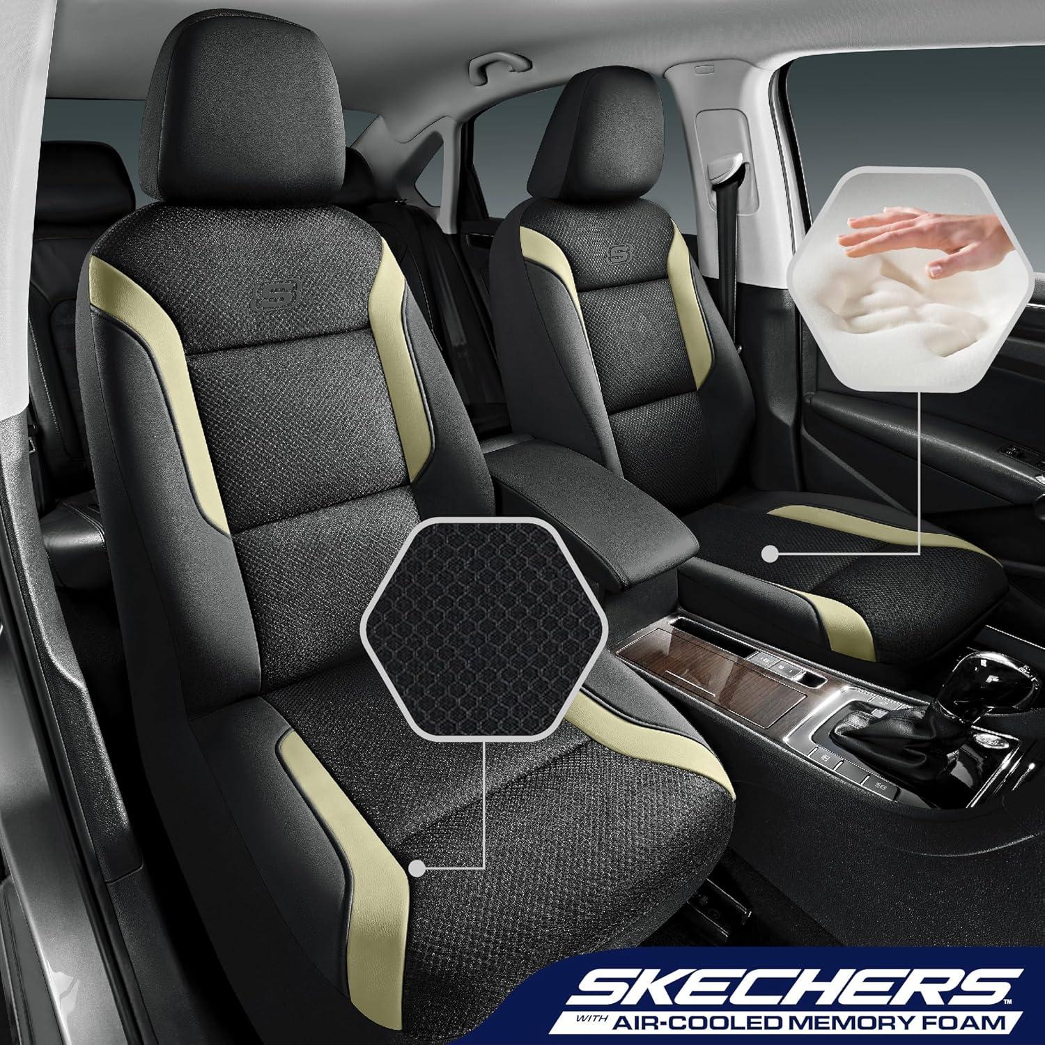 Funda de Asiento de Coche Skechers con Espuma de Memoria Beige