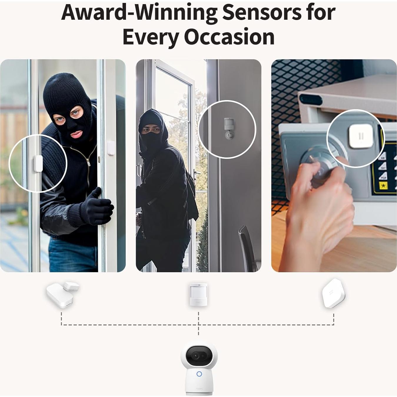 Kit de Seguridad Inalámbrico Aqara Y100 - 4 Piezas, Cámara 2K