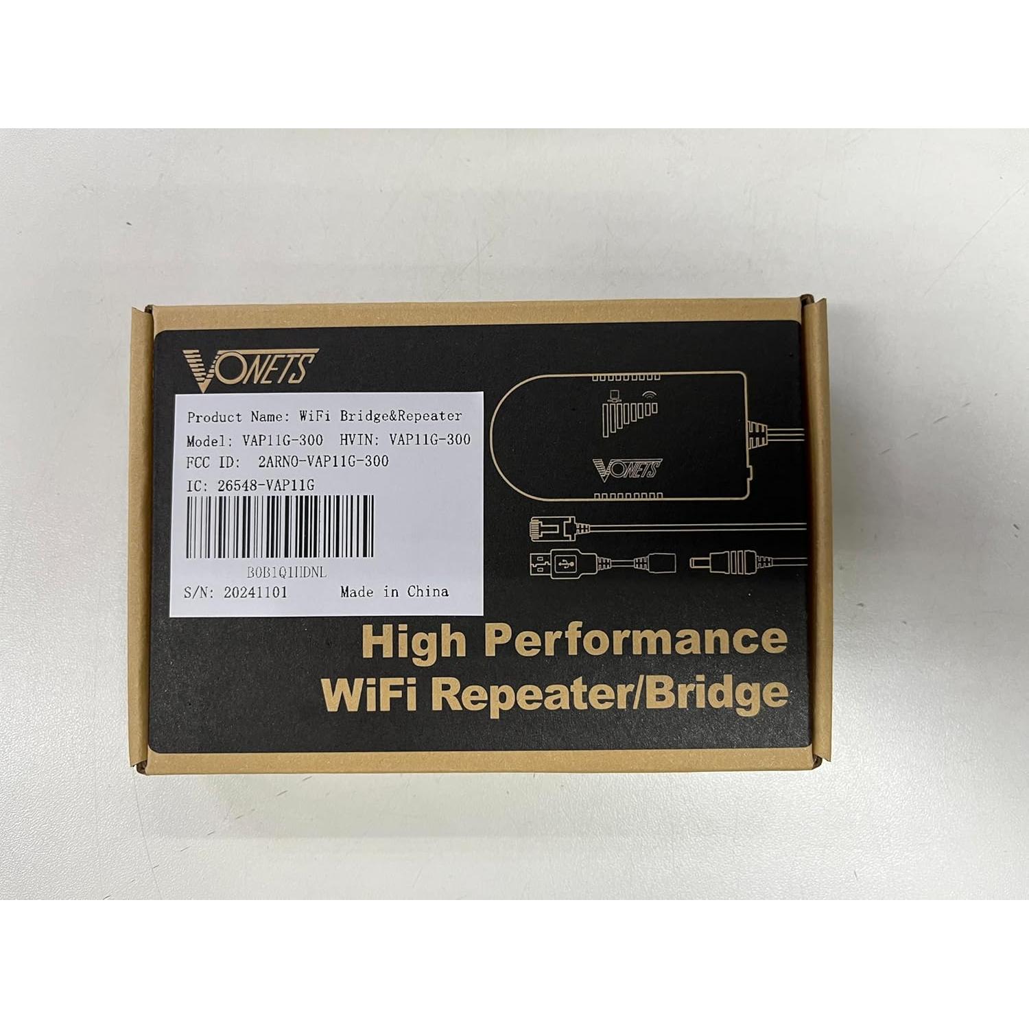 Puente WiFi VONETS VAP11G-300 Repetidor Inalámbrico 300Mbps