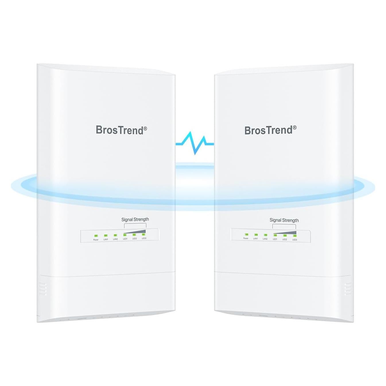 Puente WiFi Inalámbrico BrosTrend EAP5 5KM 867Mbps PoE