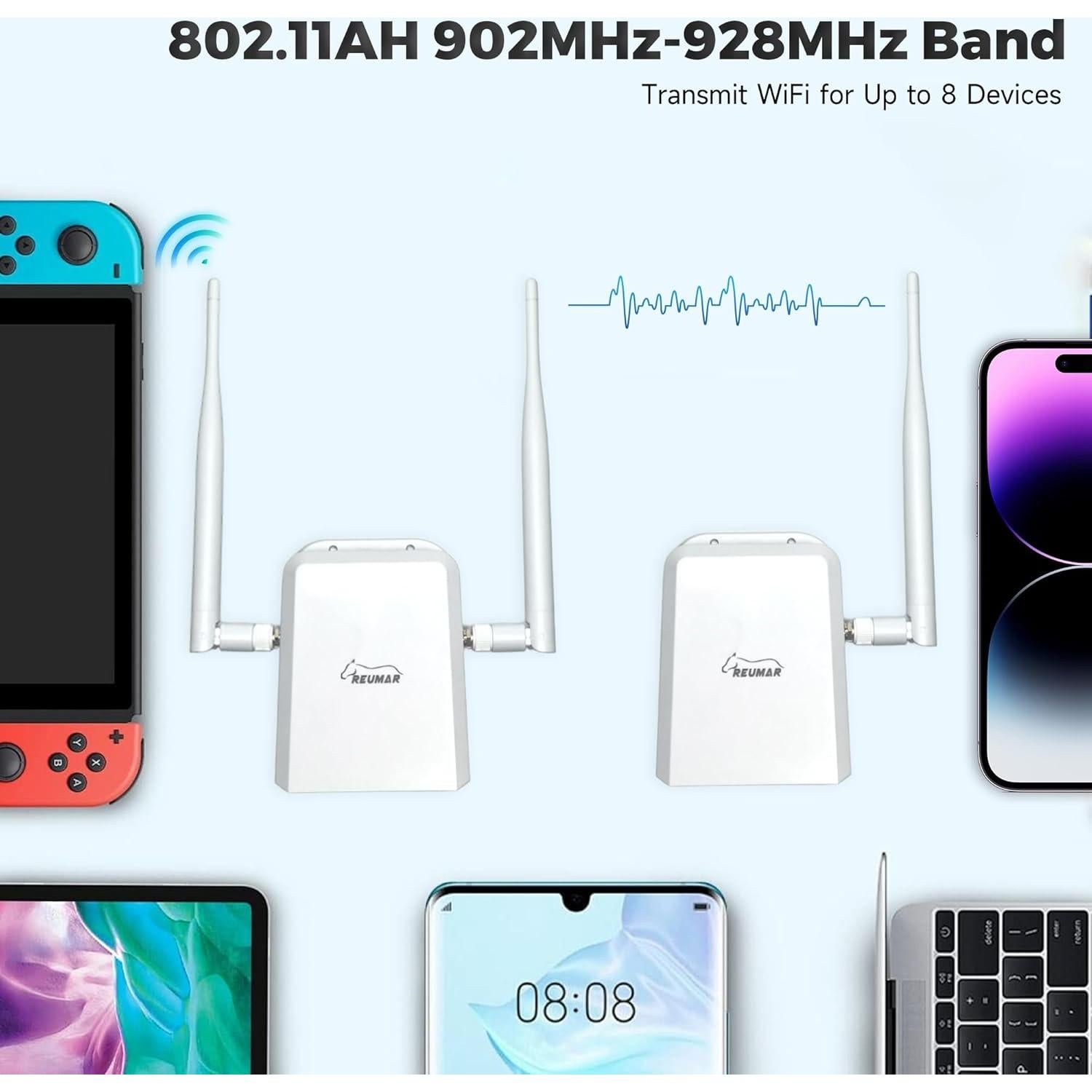 Puente Inalámbrico REUMAR AH Halow Pro 802.11ah 150m