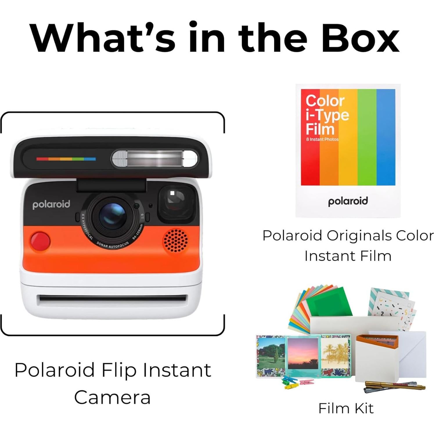 Cámara Instantánea Polaroid Flip Retro con Autofoco y Película