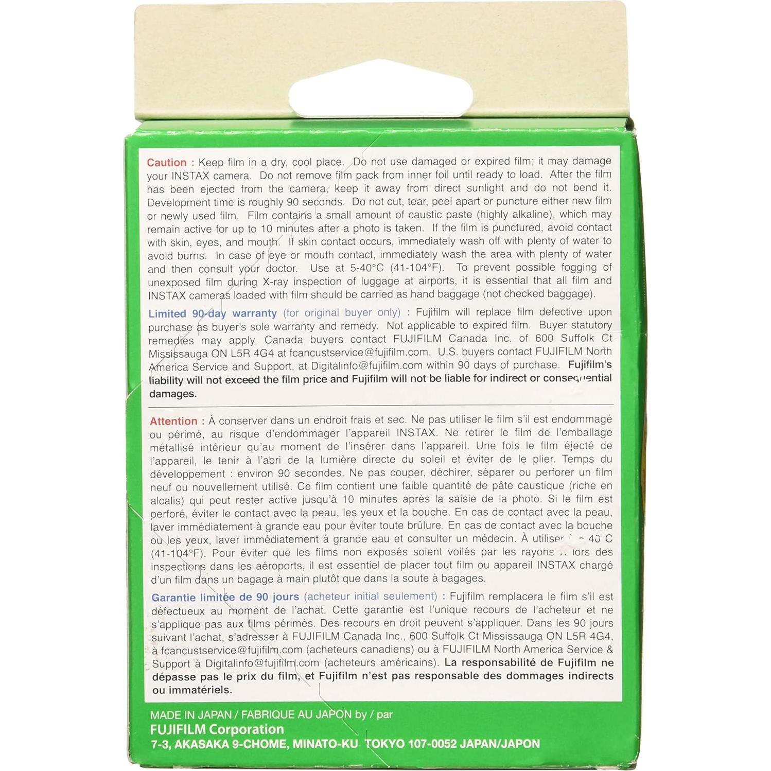 Película Instantánea Color Fujifilm Instax 200/210 - 40 Exposiciones