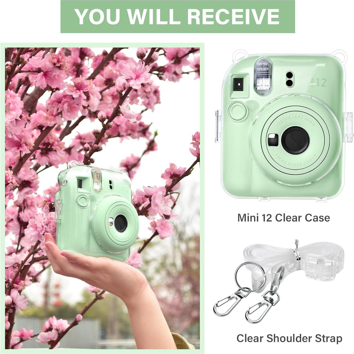 Funda Transparente Rieibi para Fujifilm Instax Mini 12
