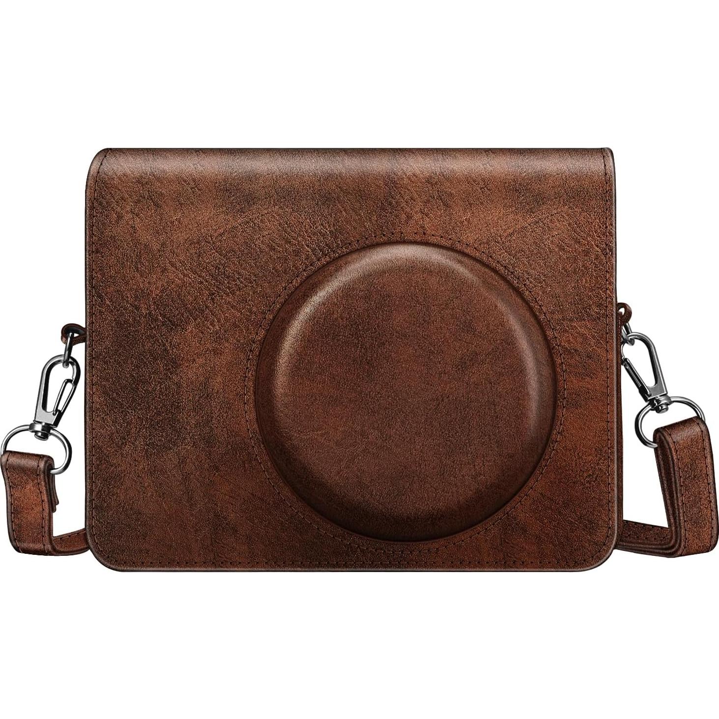Funda Protectora Fintie para Cámara Fujifilm Instax Wide 400 - Cuero Vegano Marrón