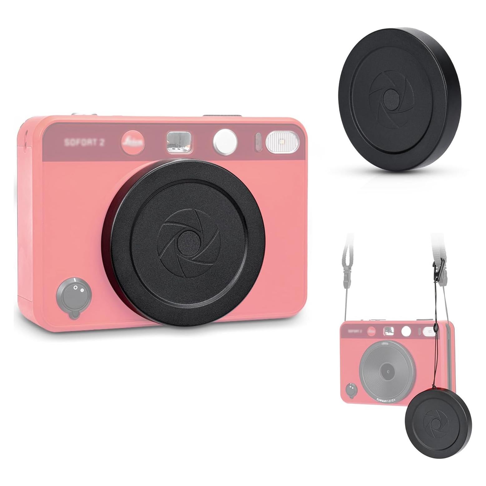 Cubierta de lente magnética Leica Sofort 2 con correa