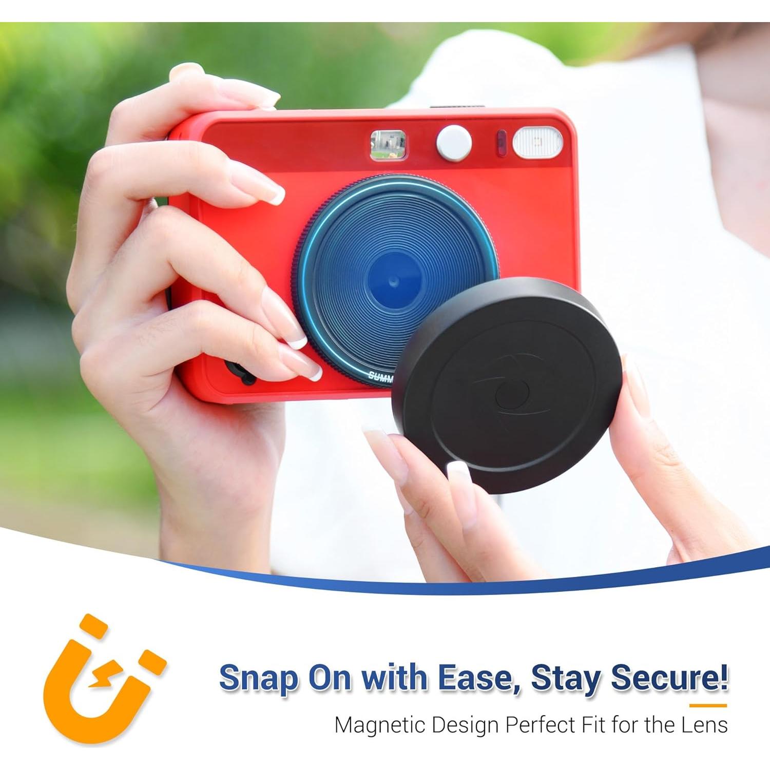 Cubierta de lente magnética Leica Sofort 2 con correa