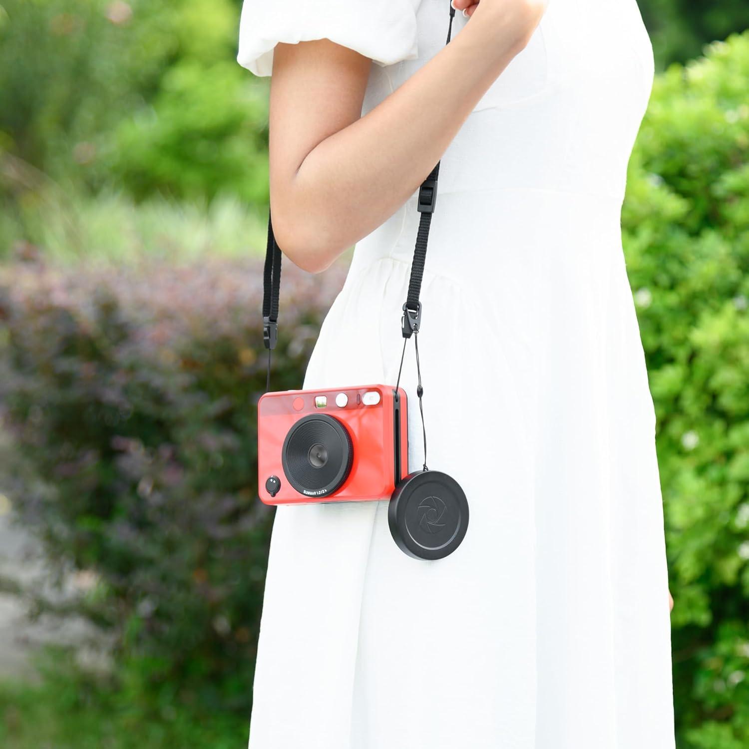 Cubierta de lente magnética Leica Sofort 2 con correa