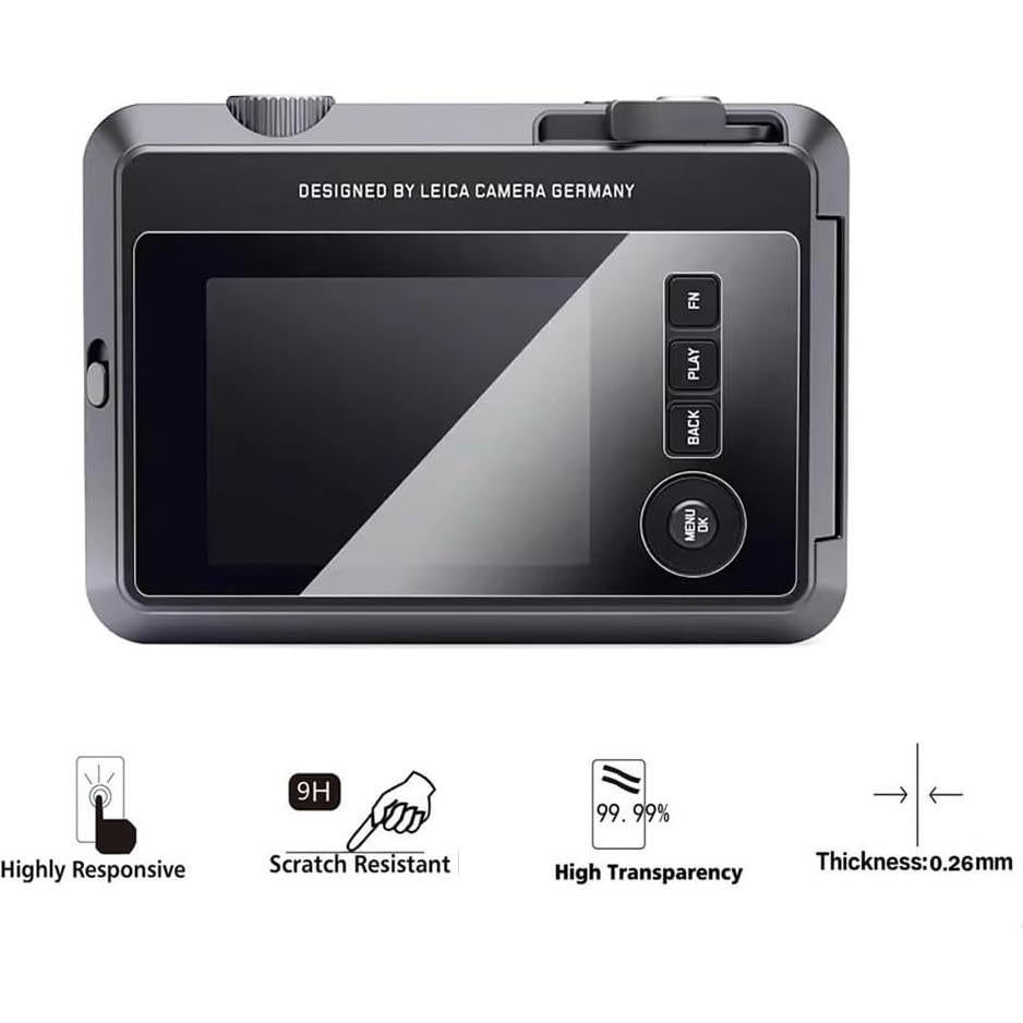 Protector de Pantalla Walieoka para Cámara Leica SOFORT 2 - Vidrio Templado 9H, 2 Piezas
