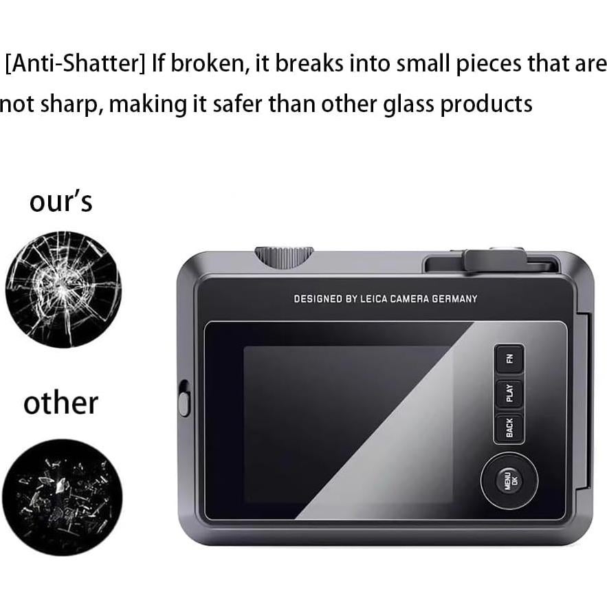 Protector de Pantalla Walieoka para Cámara Leica SOFORT 2 - Vidrio Templado 9H, 2 Piezas