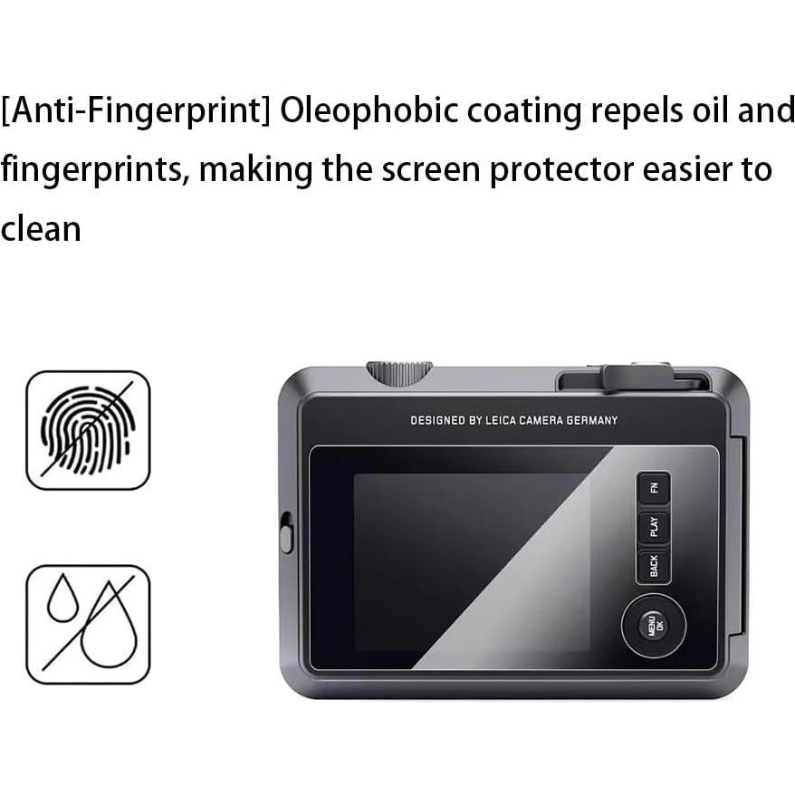 Protector de Pantalla Walieoka para Cámara Leica SOFORT 2 - Vidrio Templado 9H, 2 Piezas