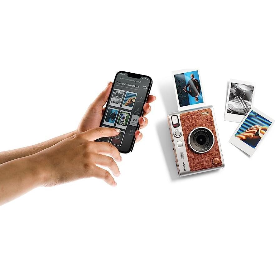 Cámara Instantánea Híbrida Fujifilm Mini EVO Marrón + 40 Hojas