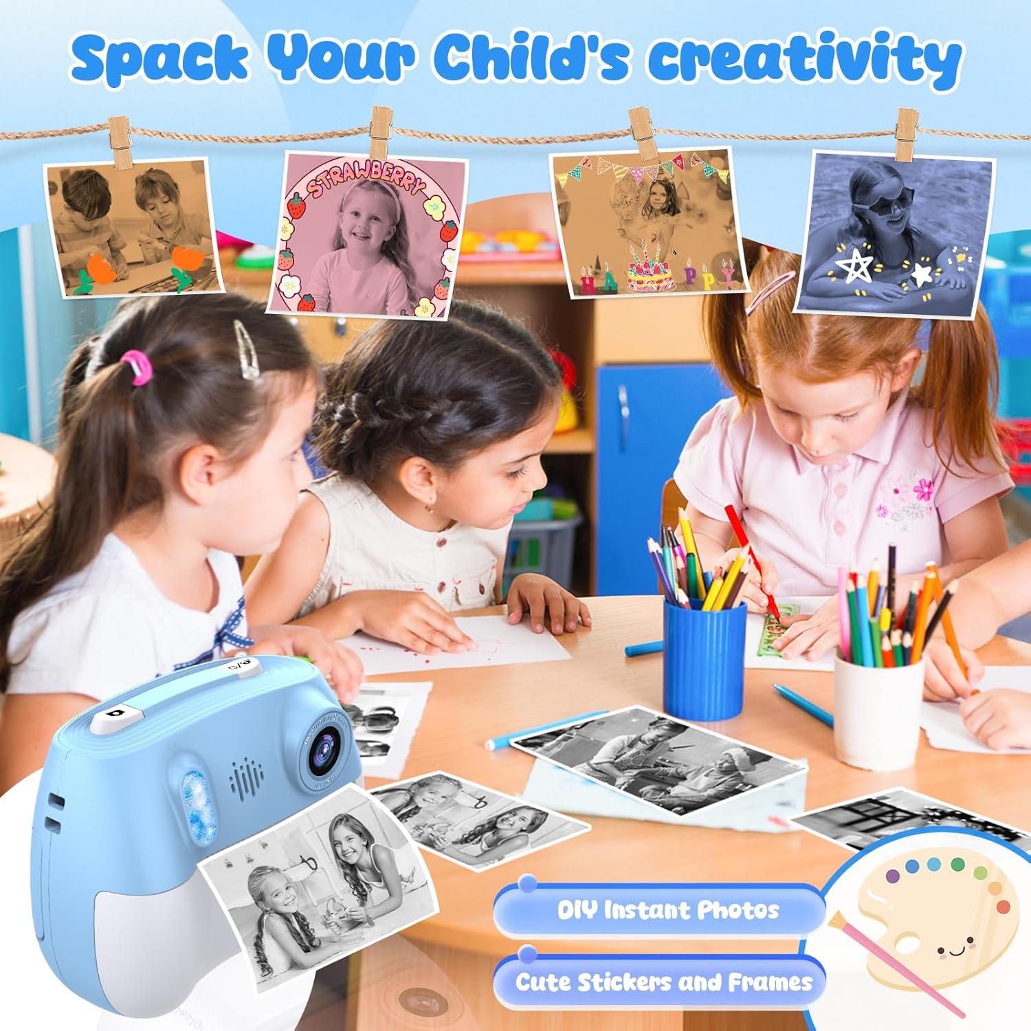 Cámara Instantánea IusZup ZK18 para Niños 1080P Doble Lente