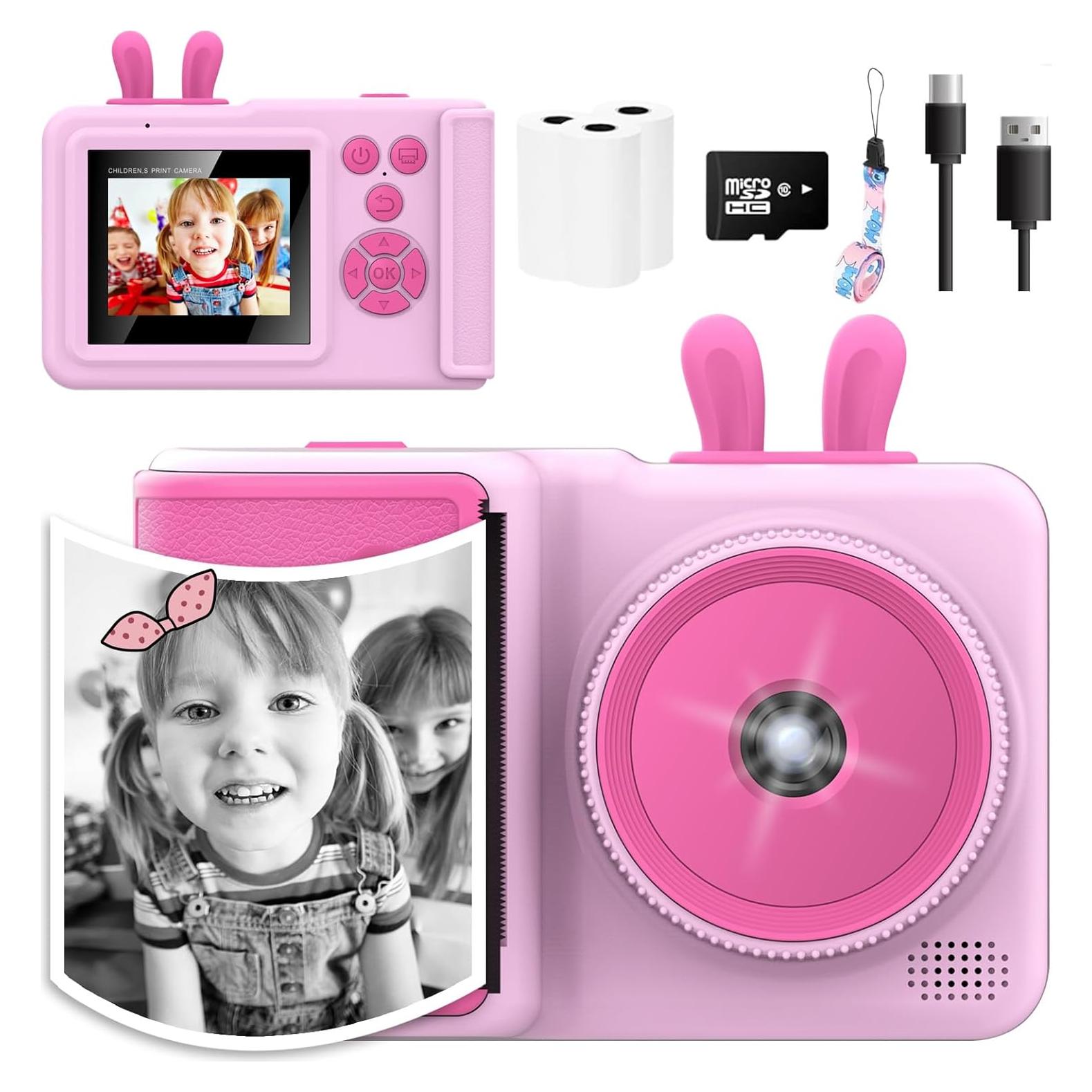 Cámara Instantánea Digital Infantil SSA KC6 12MP Rosa
