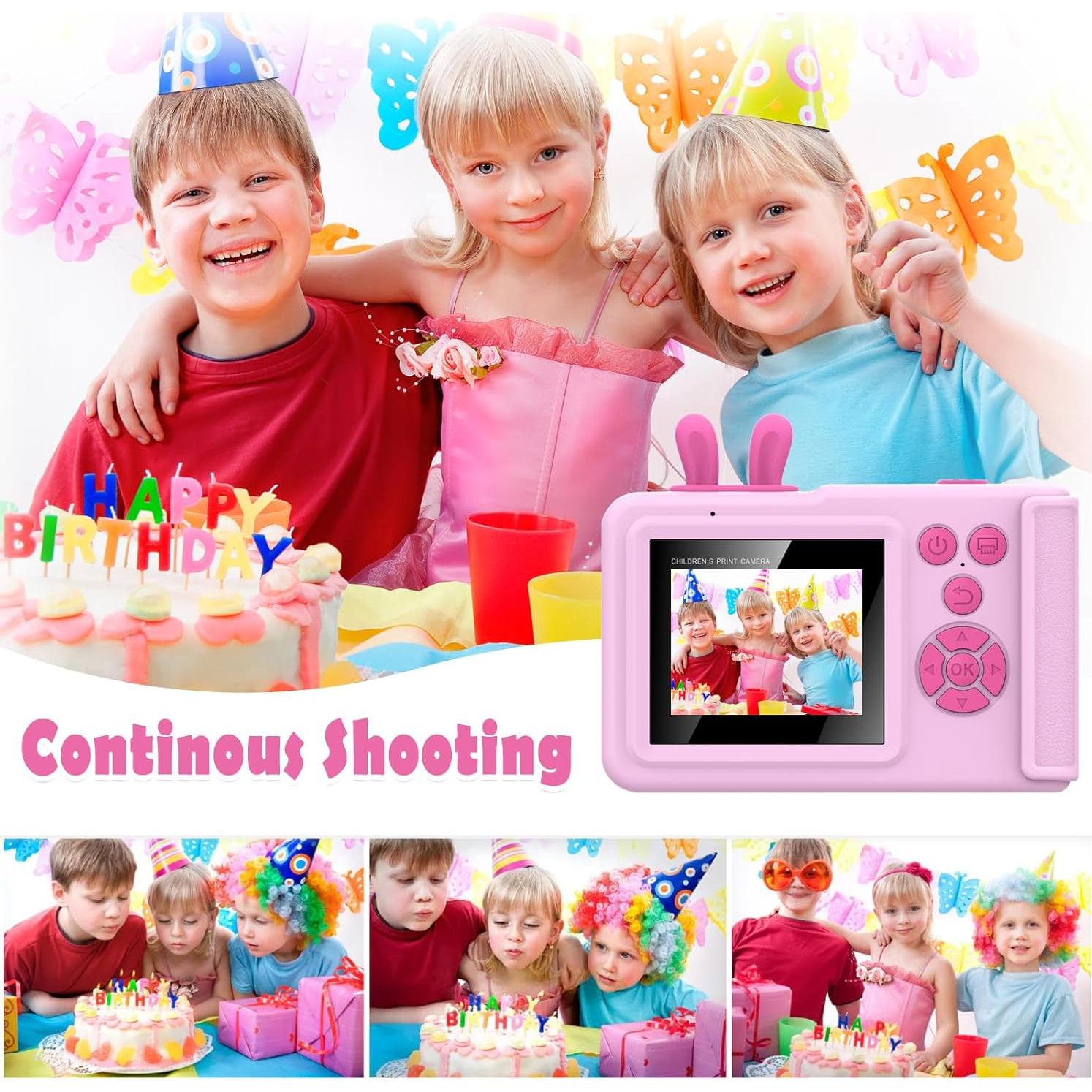 Cámara Instantánea Digital Infantil SSA KC6 12MP Rosa