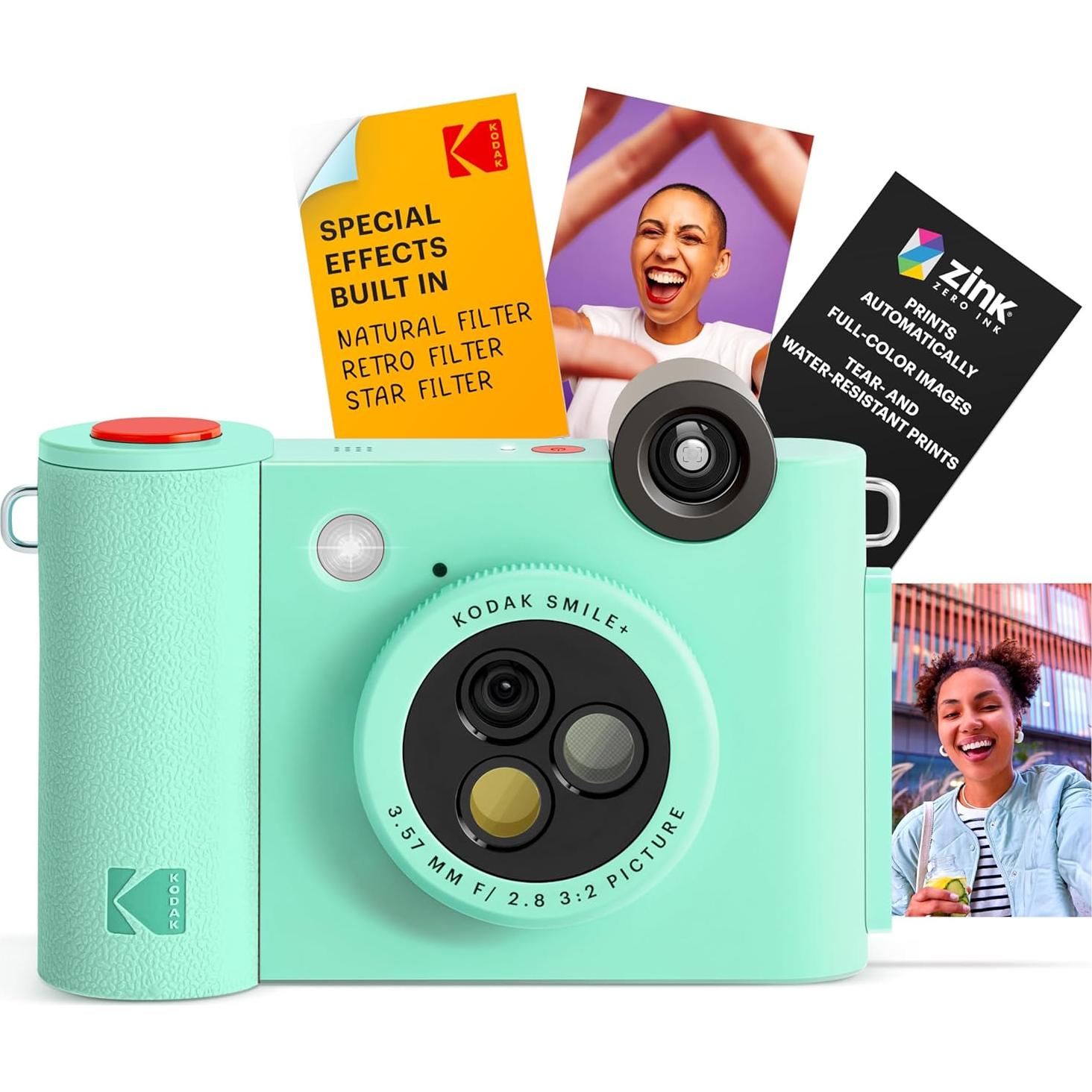 Cámara Digital Instantánea KODAK Smile+ Inalámbrica Verde