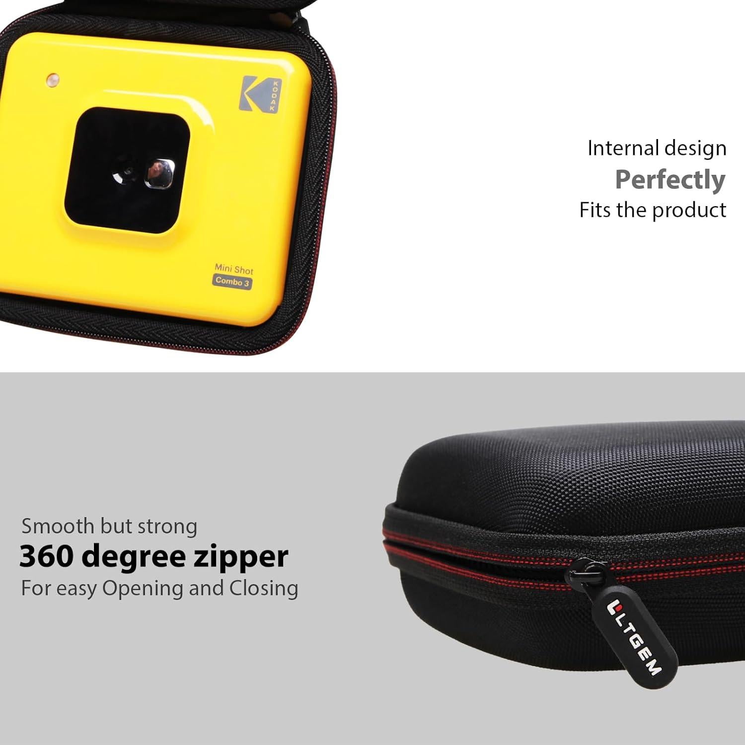 Funda LTGEM Negra para KODAK Mini Shot 3 Retro 4PASS