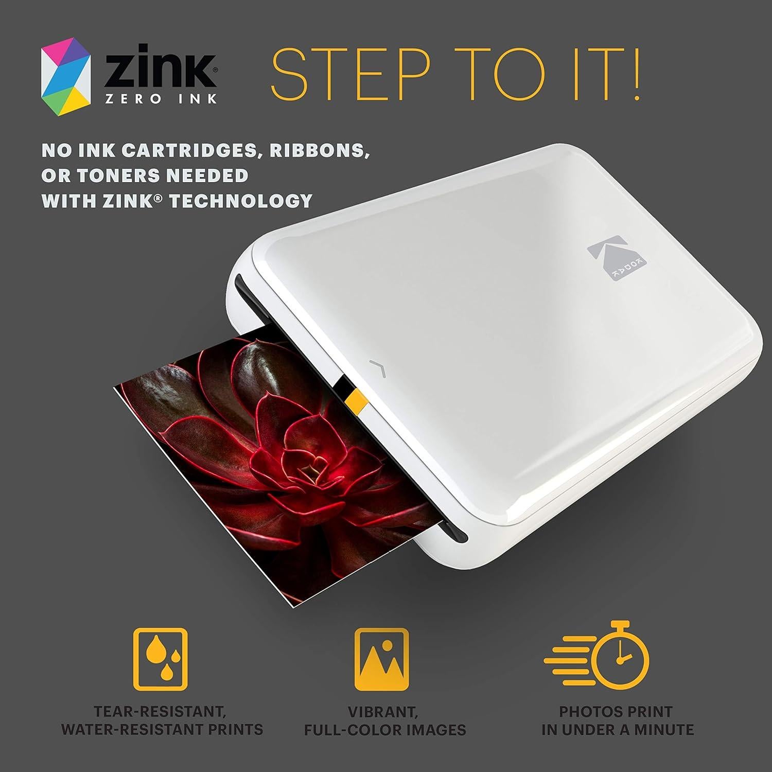 Impresora Móvil Kodak Step Zink 2x3" Bluetooth Blanca