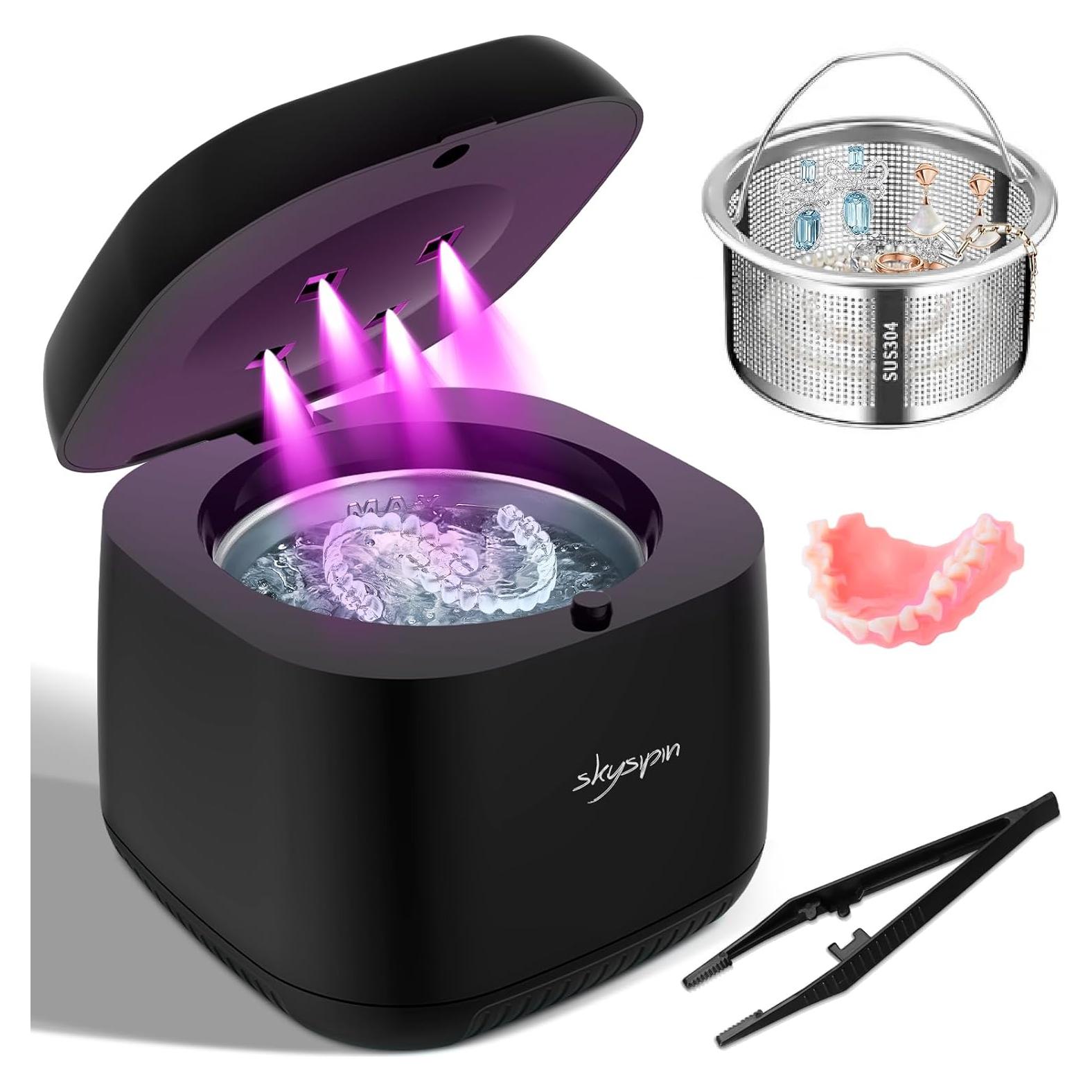 Limpiadora Ultrasónica de Retenedores Skysipin 45KHz 192g Negro