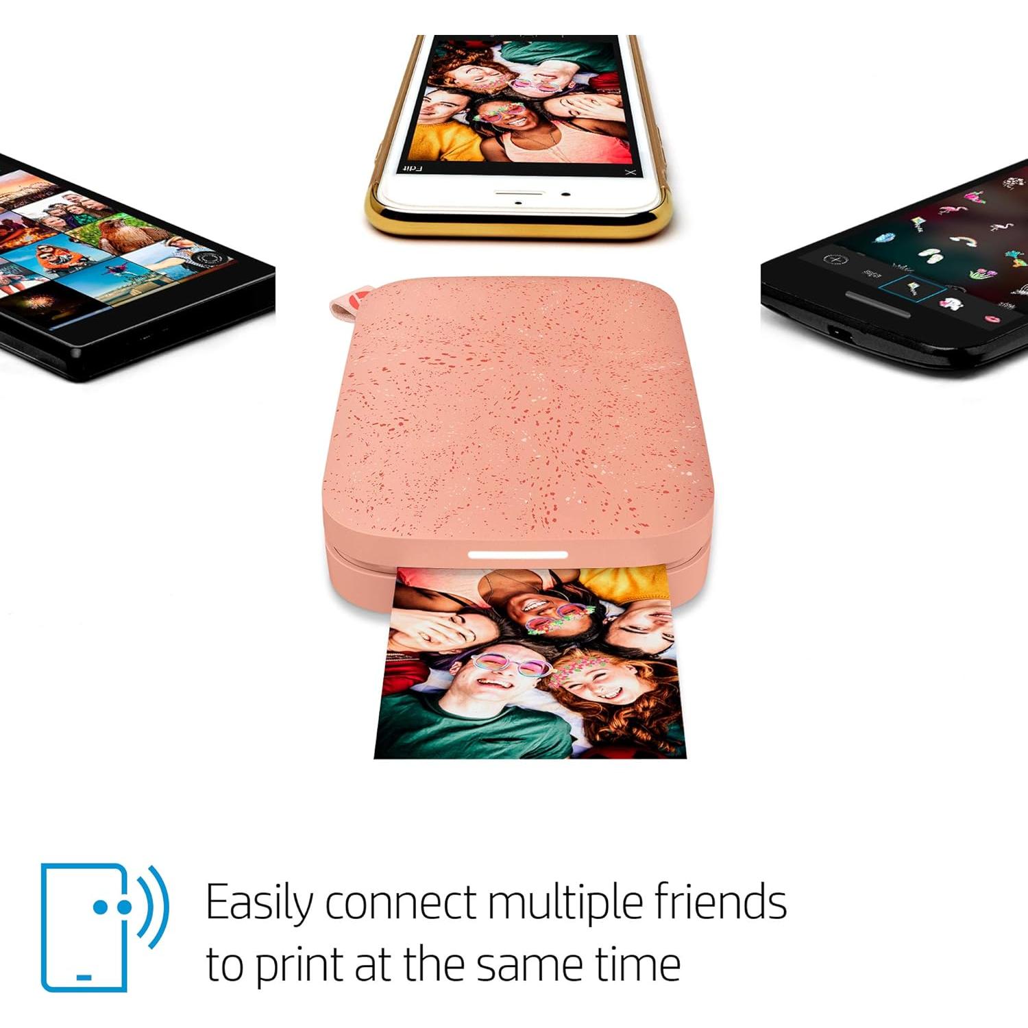 Impresora de Fotos Portátil HP Sprocket Rosa 2x3 Zink