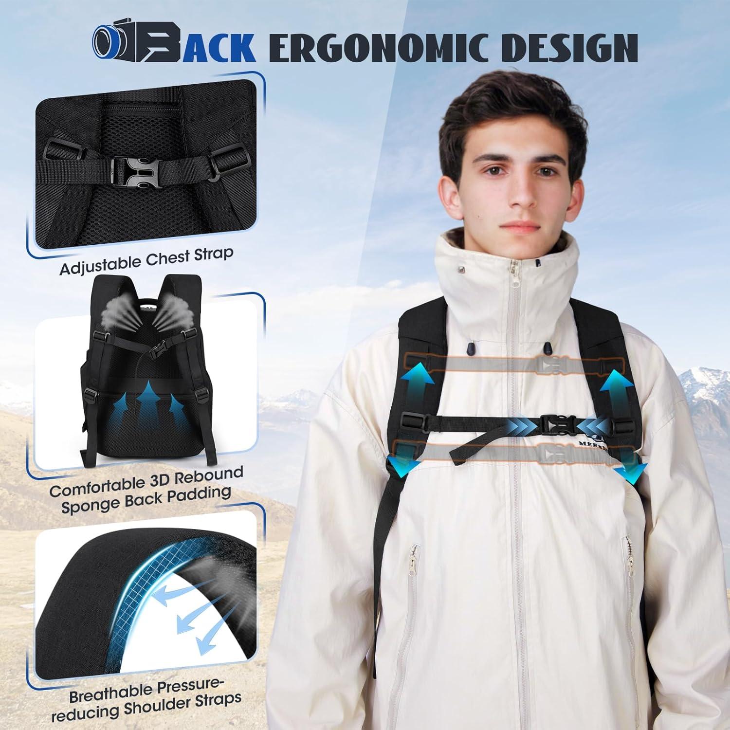 Mochila para cámara RAINSMORE mediana 14" impermeable beige