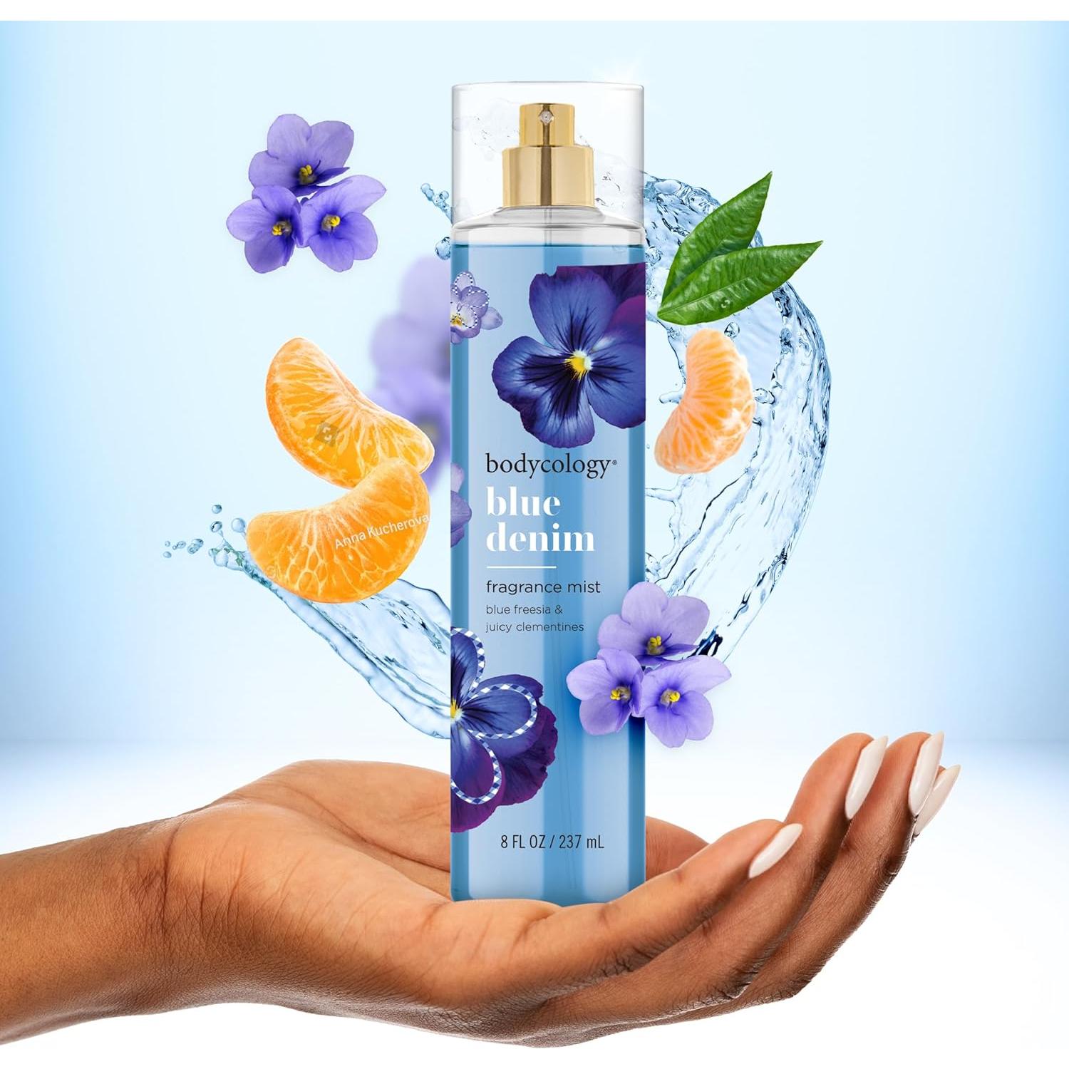 Bruma Corporal Bodycology Denim Azul 236 ml - Fragancia Floral