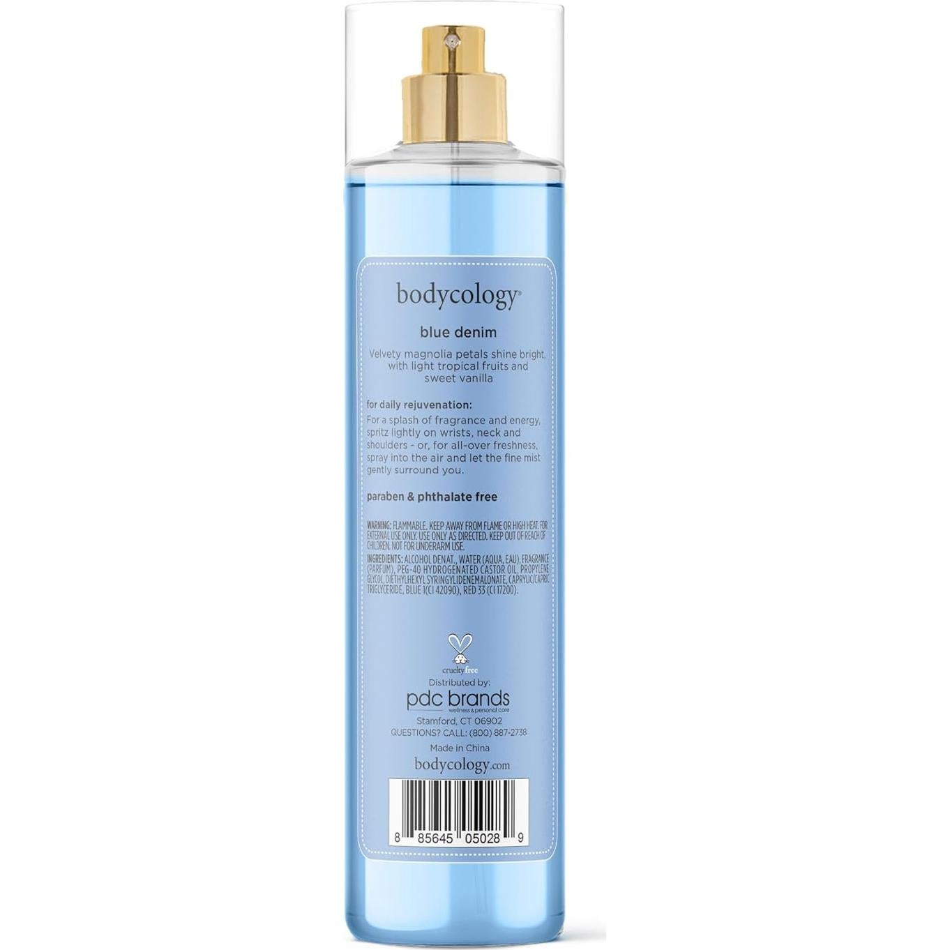 Bruma Corporal Bodycology Denim Azul 236 ml - Fragancia Floral