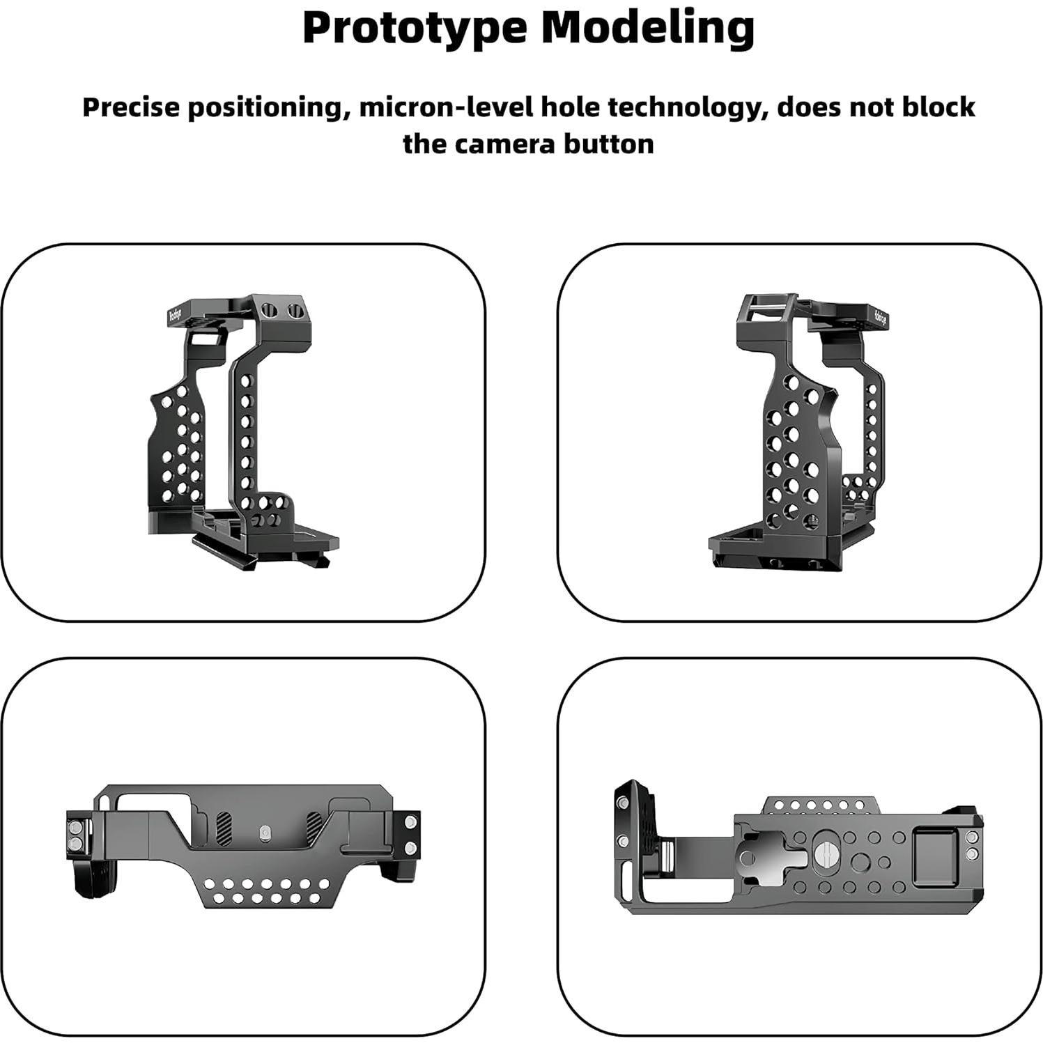 Jaula de cámara Kalofaye para Sony A7 M3 / A7II / A7RII con mango de madera