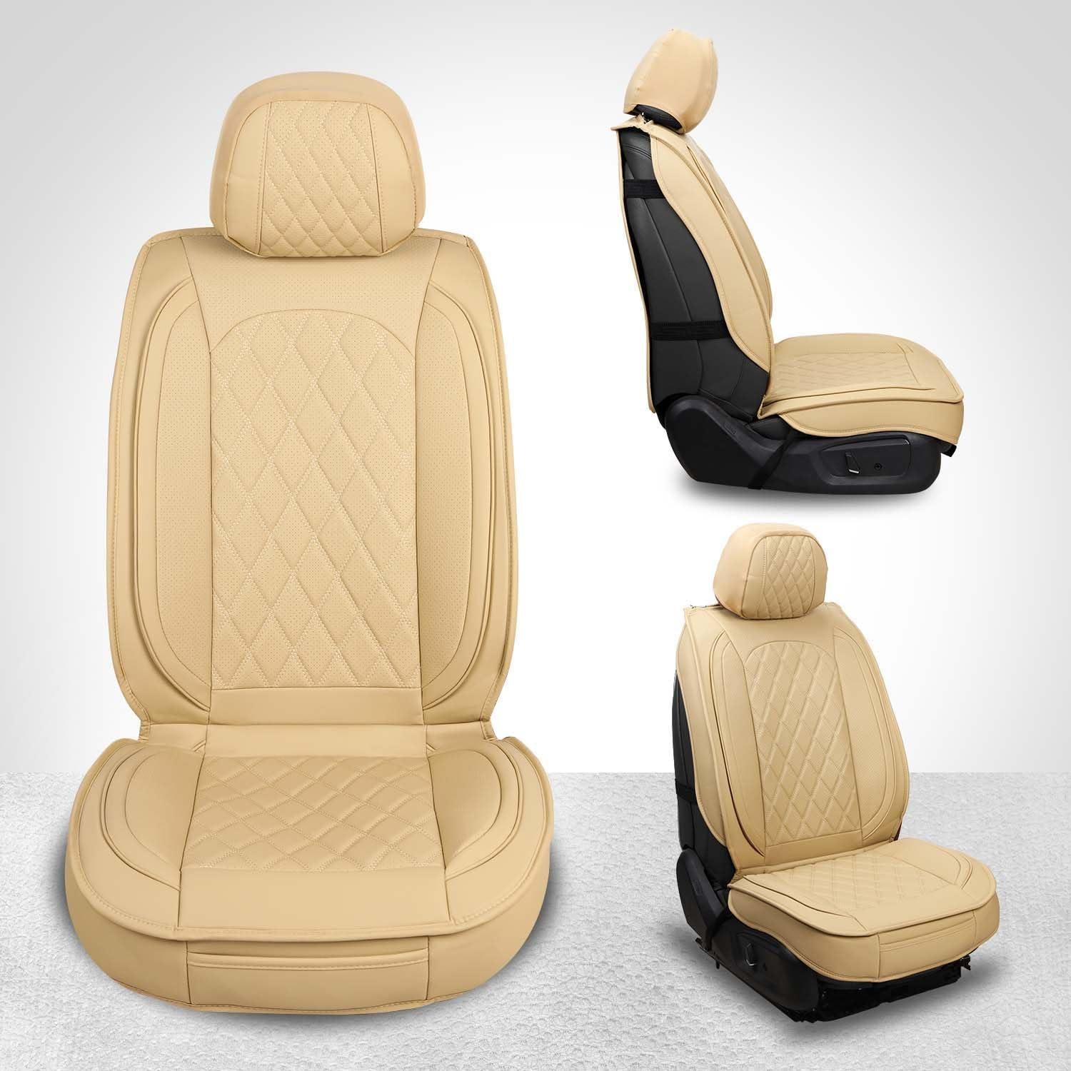 Funda de Asiento Delantero MIROZO 2PCS Beige Impermeable