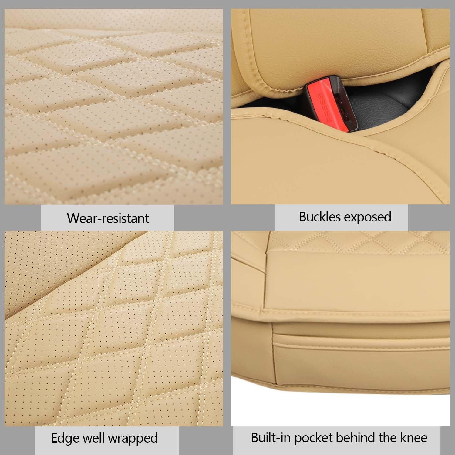 Funda de Asiento Delantero MIROZO 2PCS Beige Impermeable