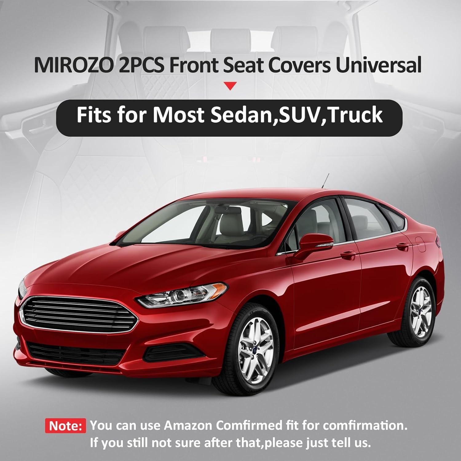 Funda de Asiento Delantero MIROZO 2PCS Beige Impermeable