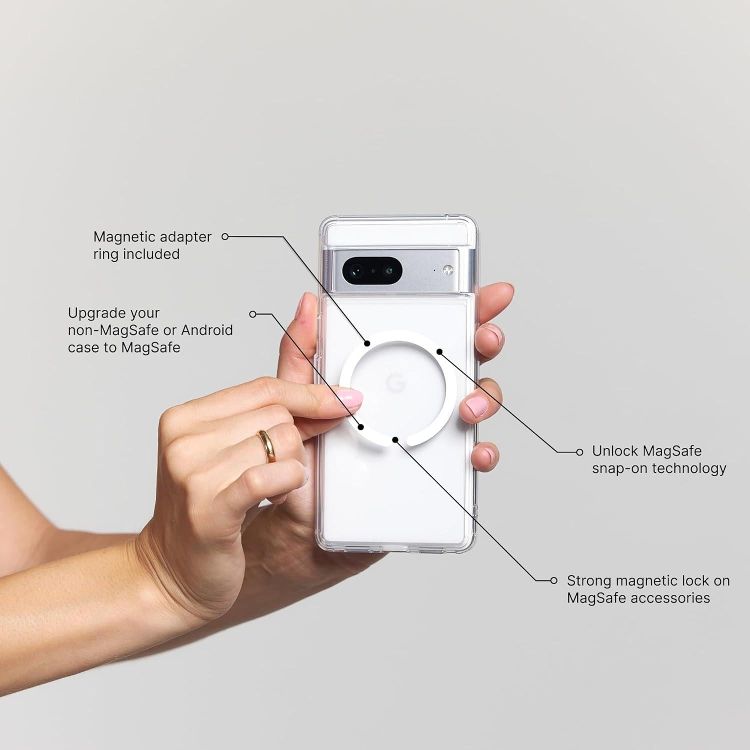 Billetera PopSockets Magnética para Teléfono - Blanco Fresco