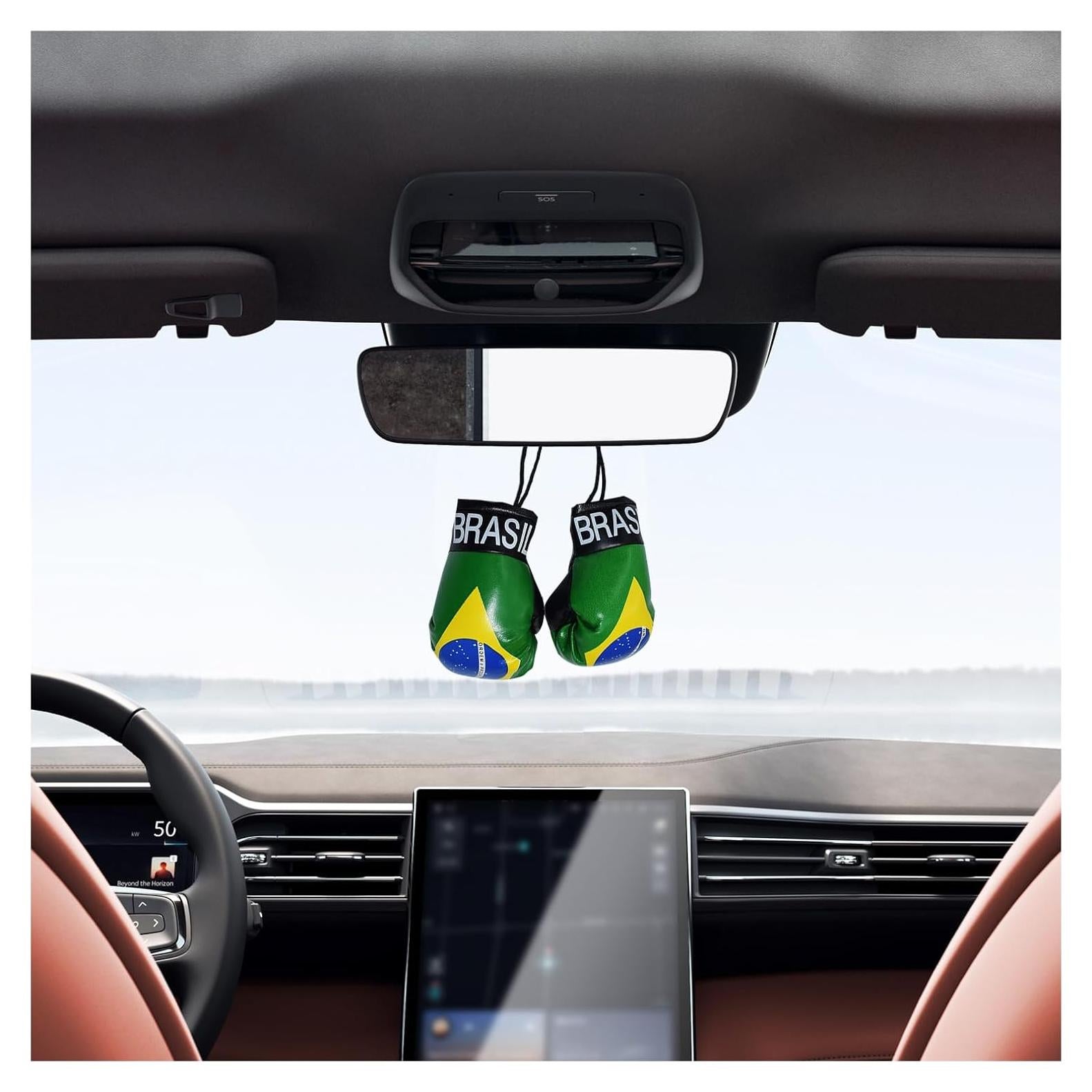 Guantes de Boxeo Mini Kewucn para Espejo de Coche Brasil