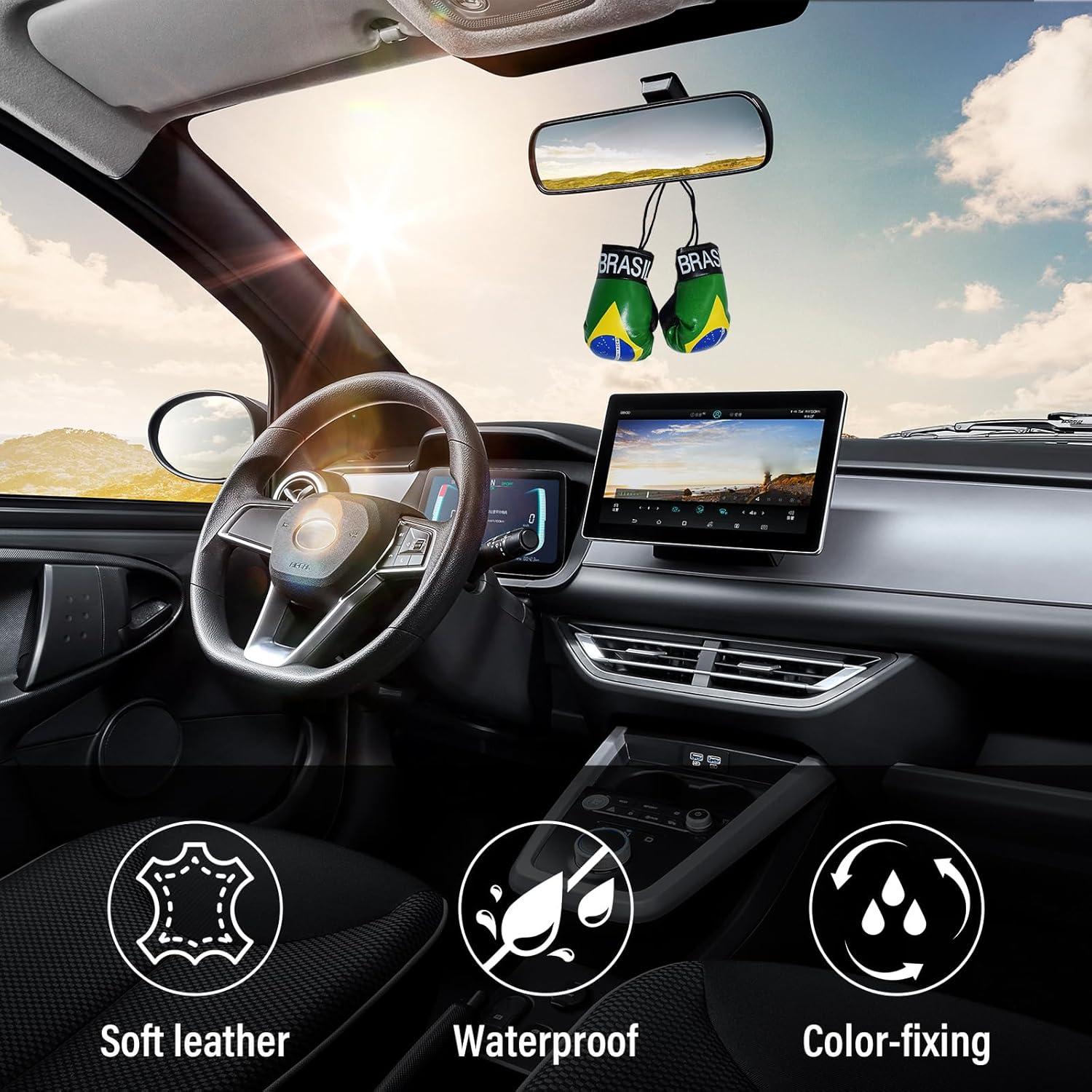 Guantes de Boxeo Mini Kewucn para Espejo de Coche Brasil