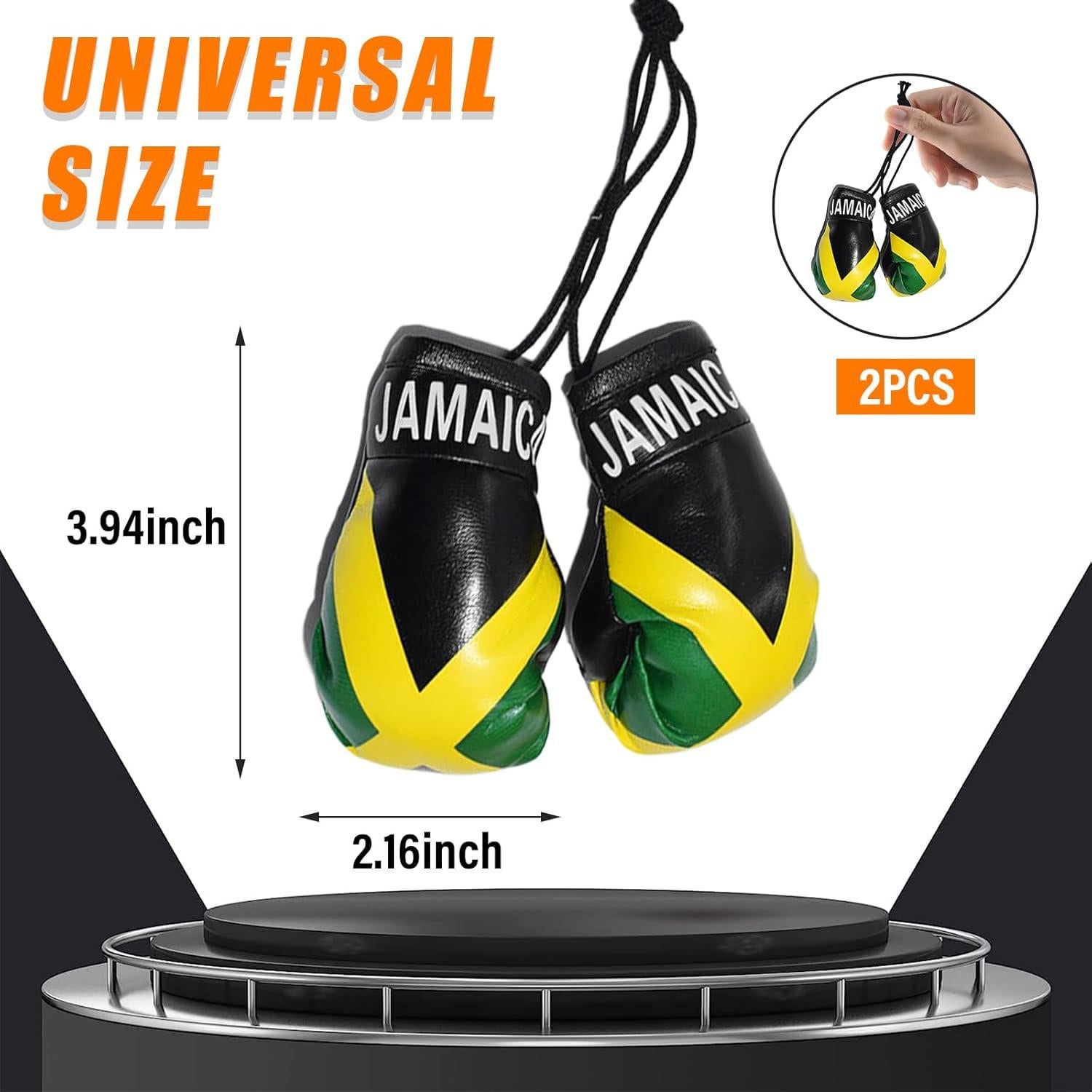 Guantes de Boxeo Mini Kewucn para Espejo de Coche Jamaica